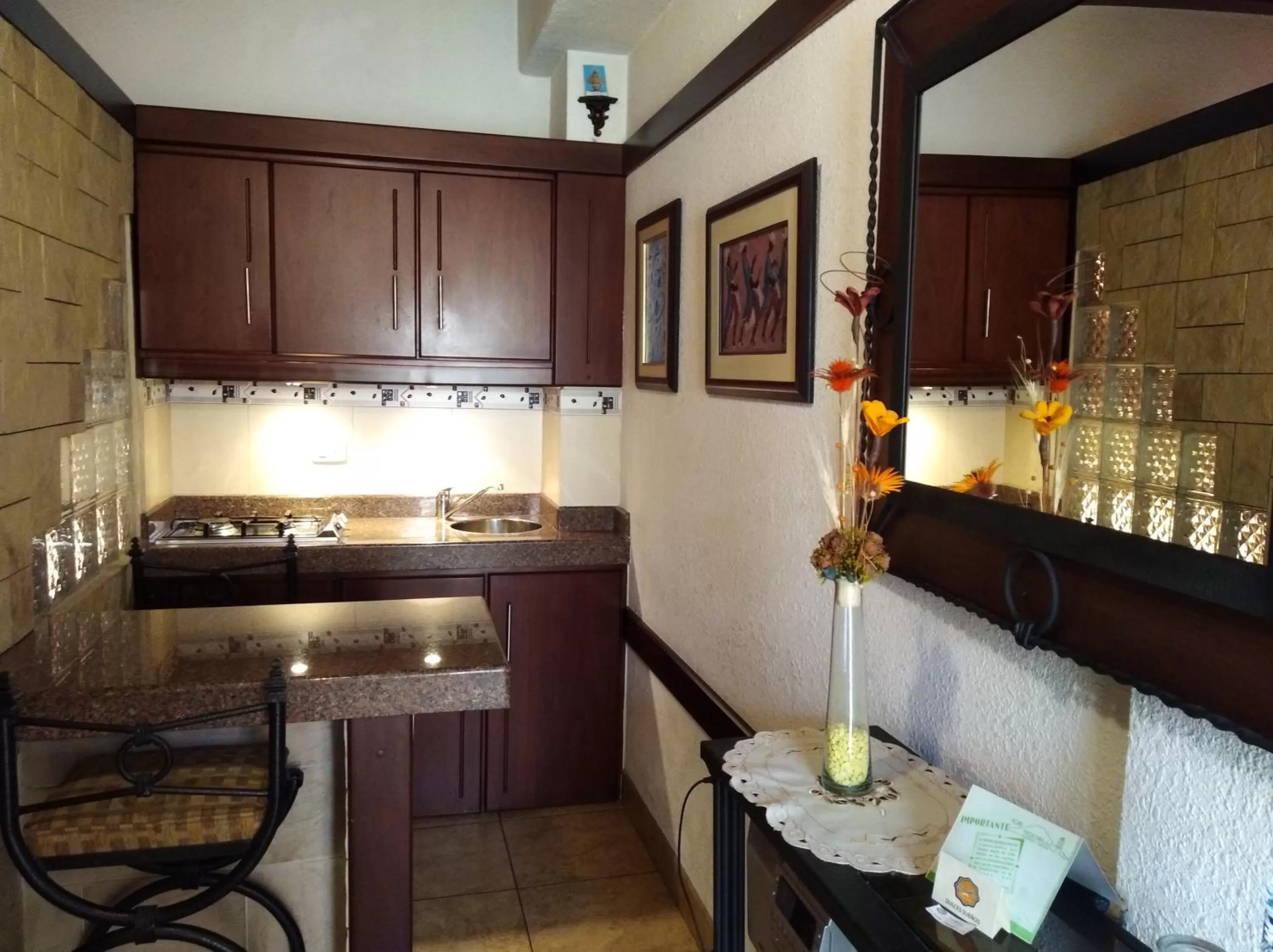 Decorative detail, Kitchen/Kitchenette in Hotel Rodelu