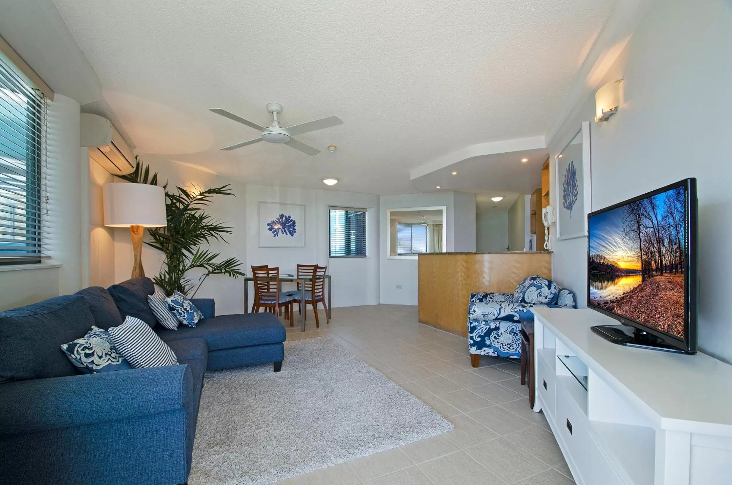 Living room in Malibu Apartments