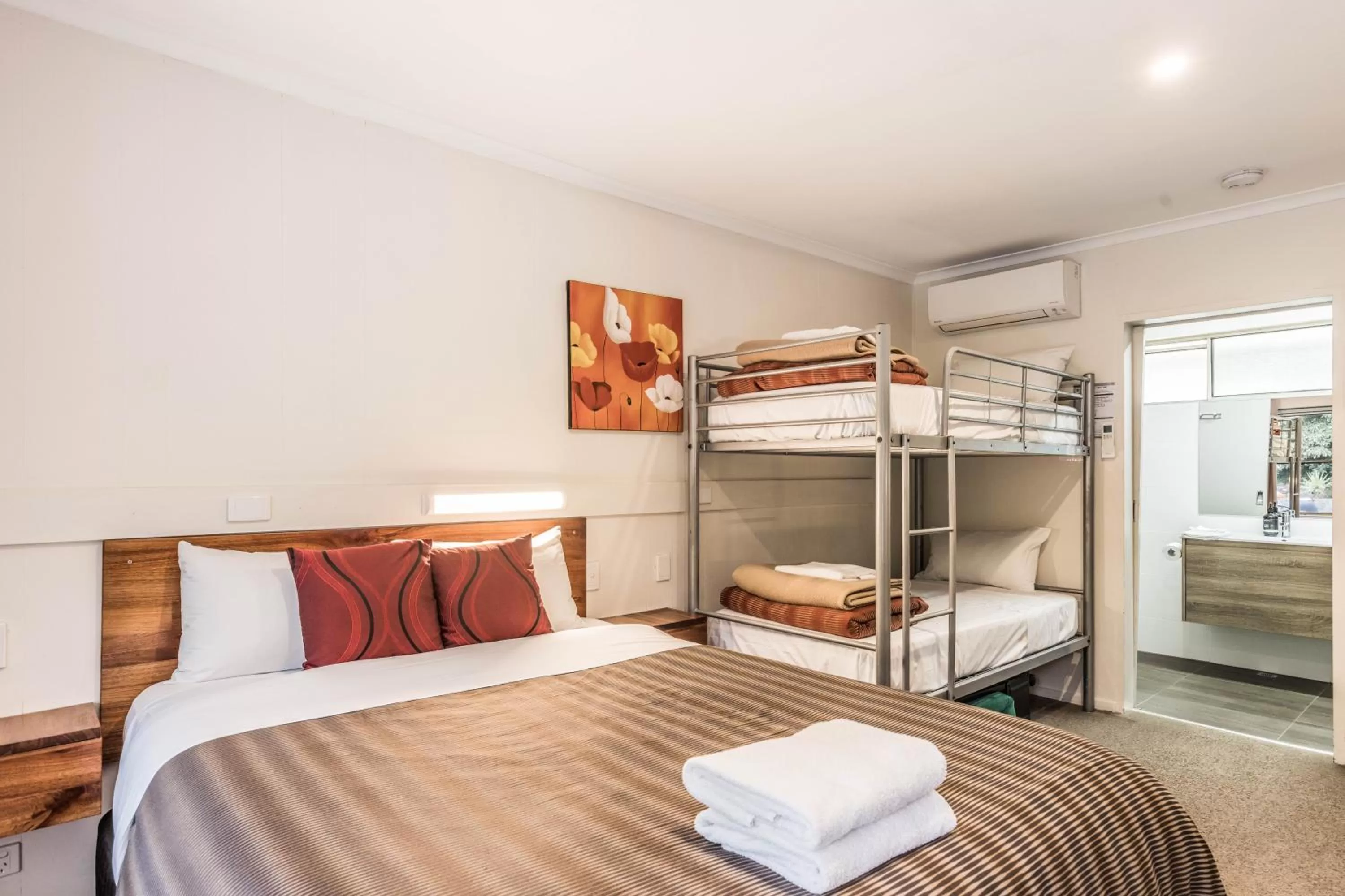 Bed in Black Forest Motel