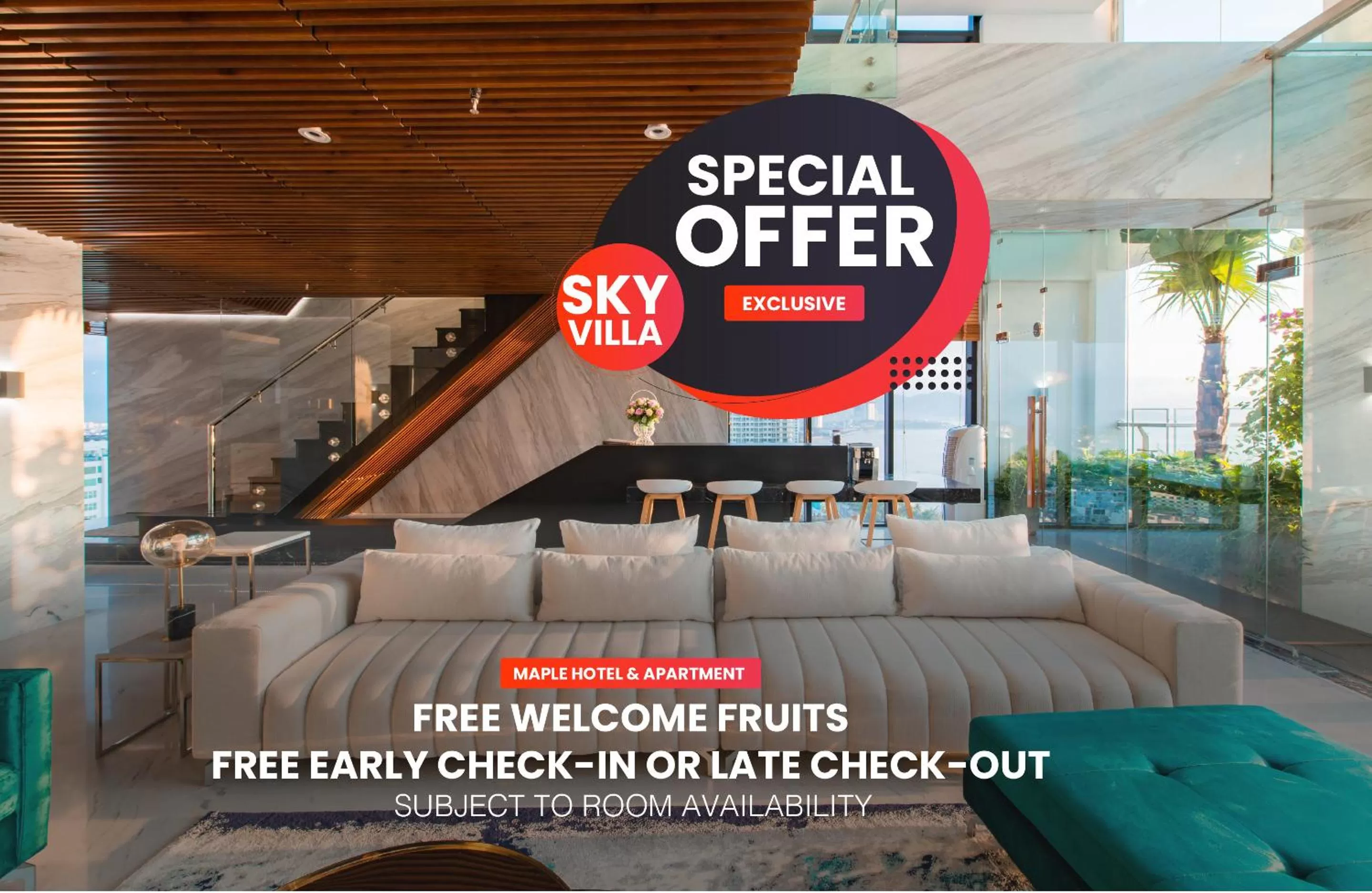 Living room in Maple Hotel & Apartment