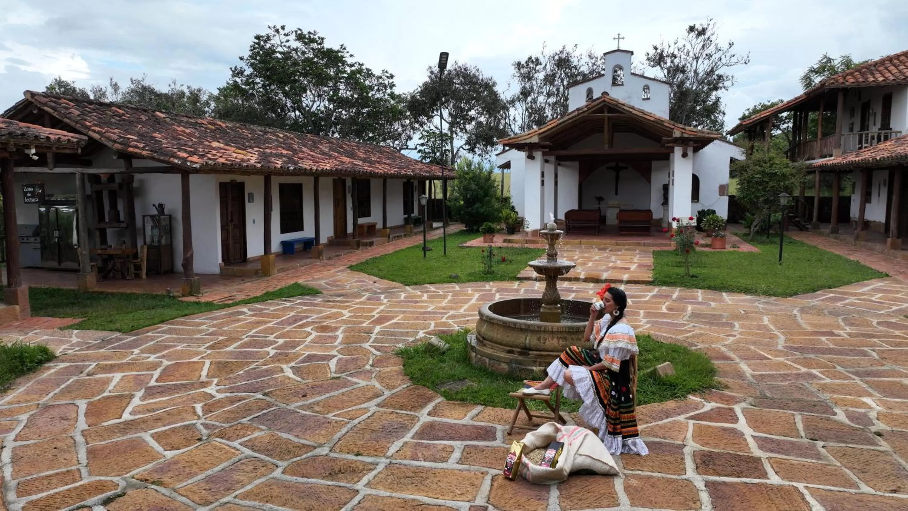 Garden view in Hotel Buenosaires Barichara