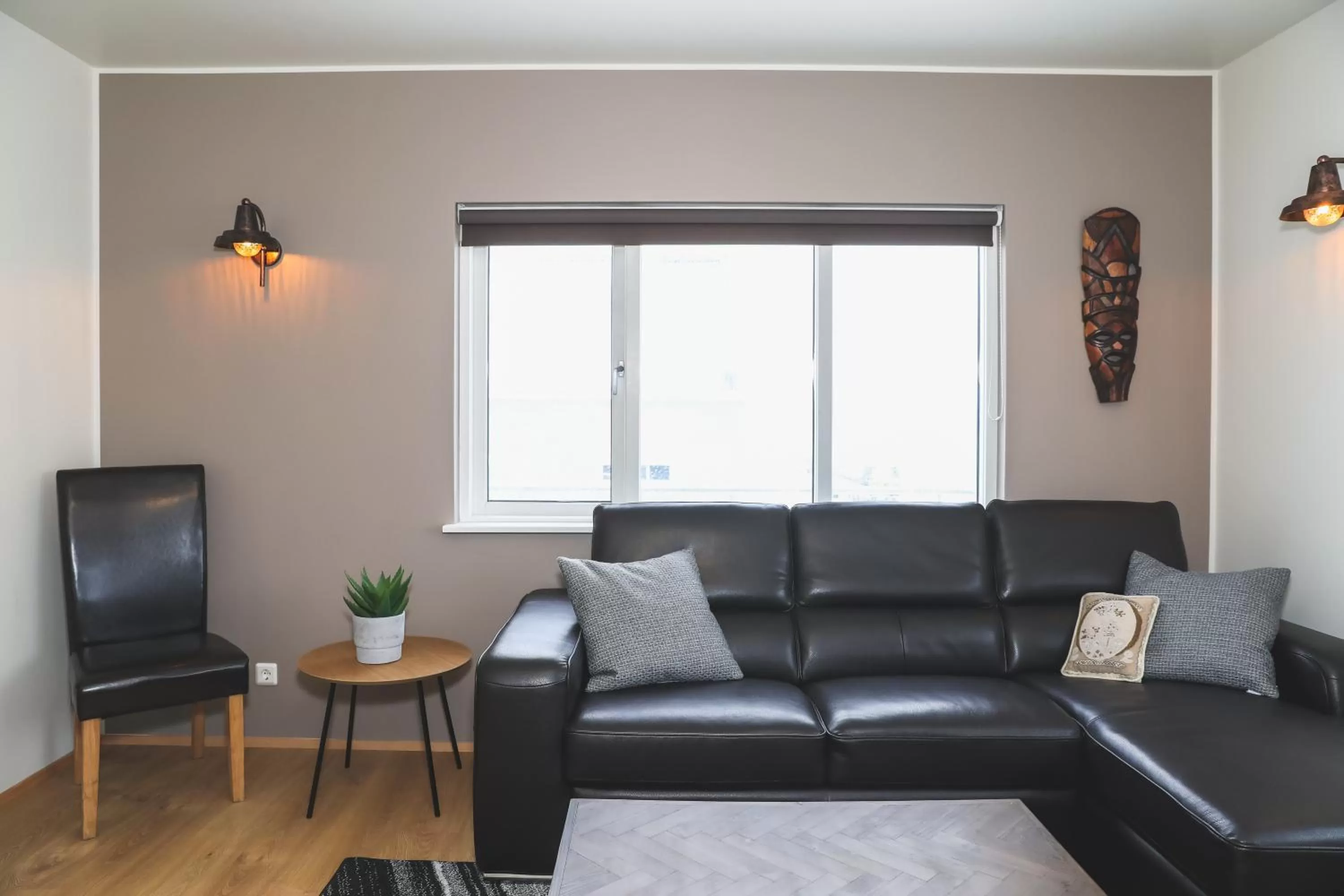 Seating area in E18 Apartments