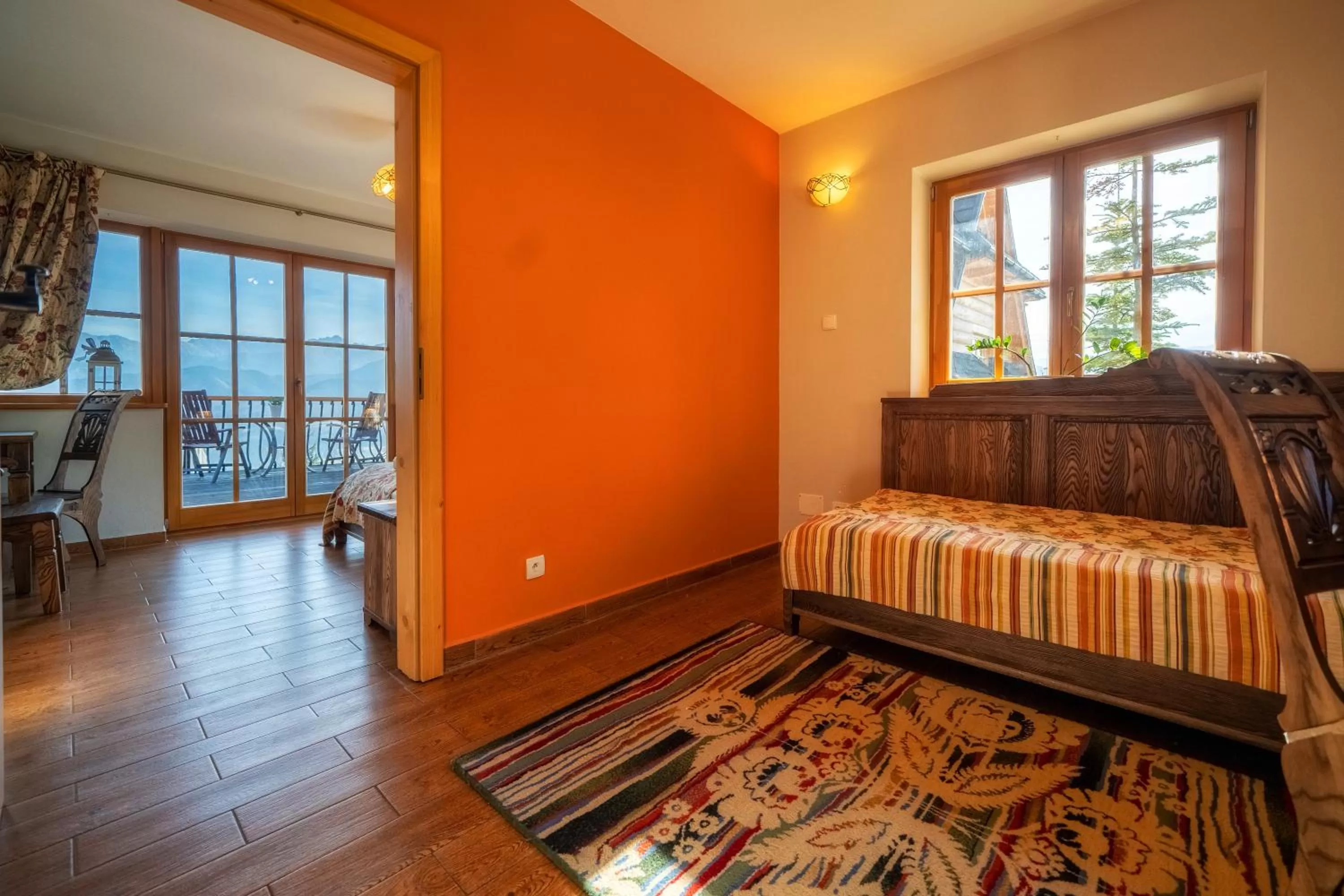 Living room, Bed in Butorowy Dwór