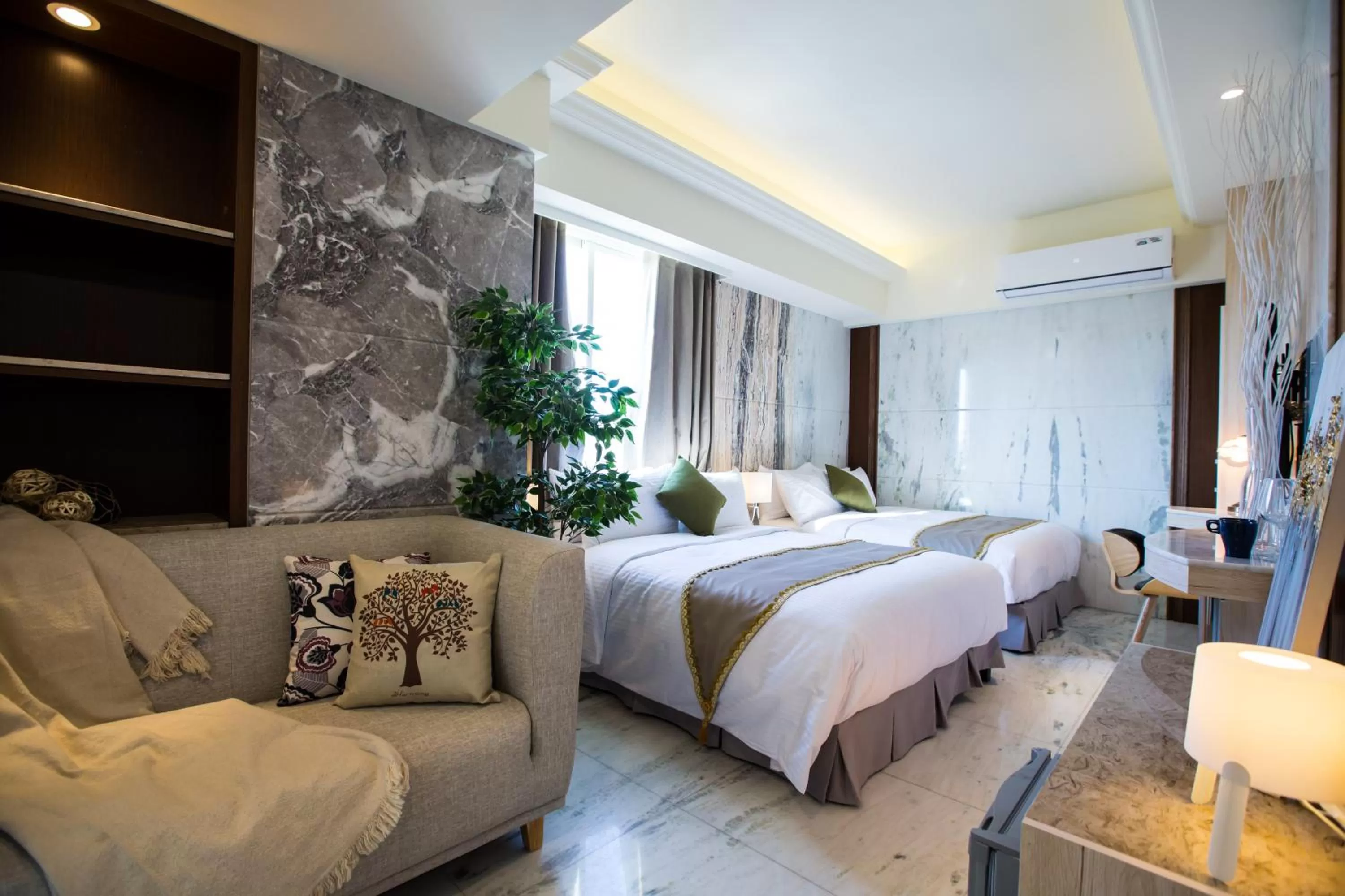 Bed in Hotel Maple Taiwan Boulevard