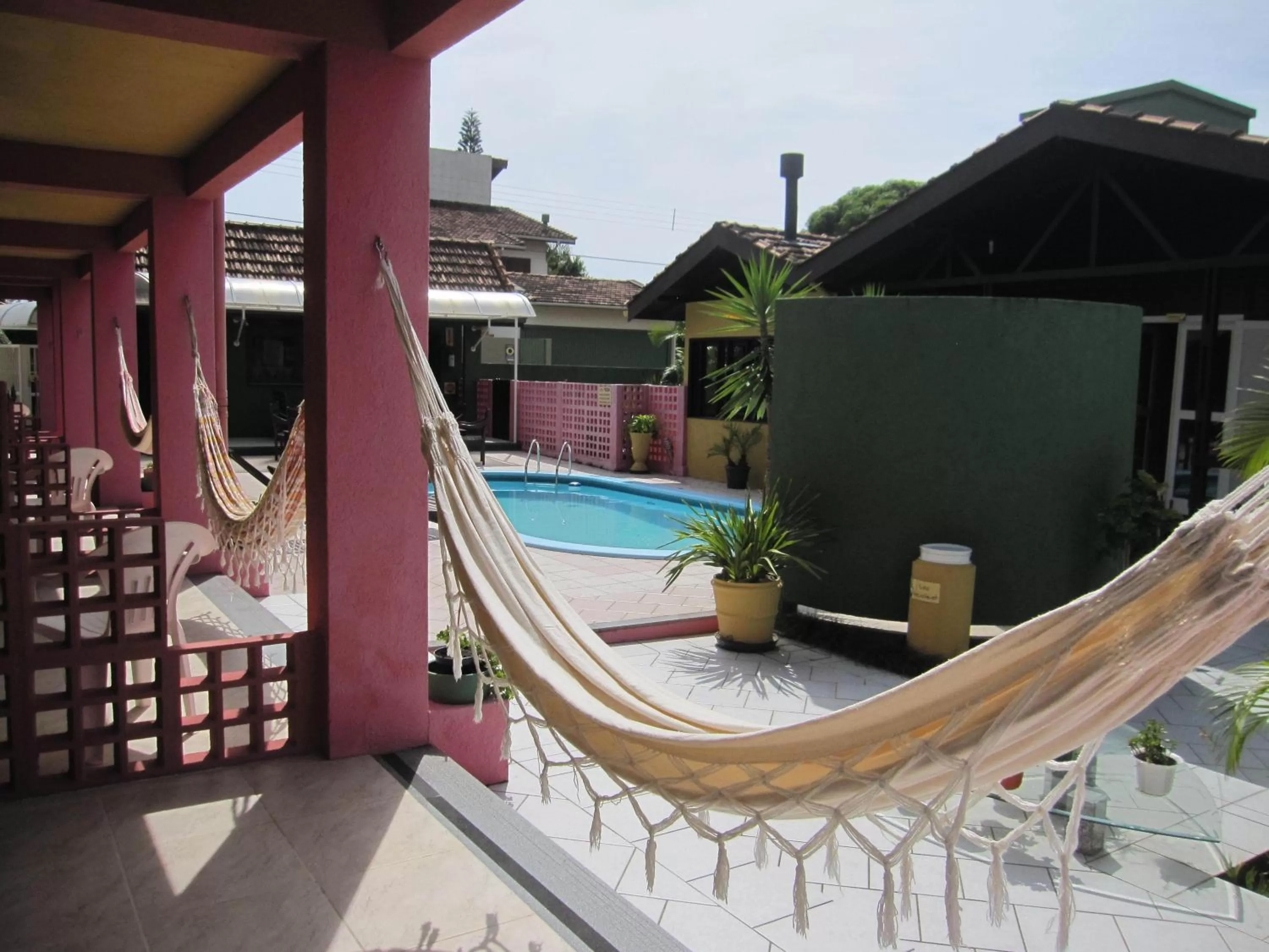 Balcony/Terrace, Swimming Pool in Pousada Vento Sul