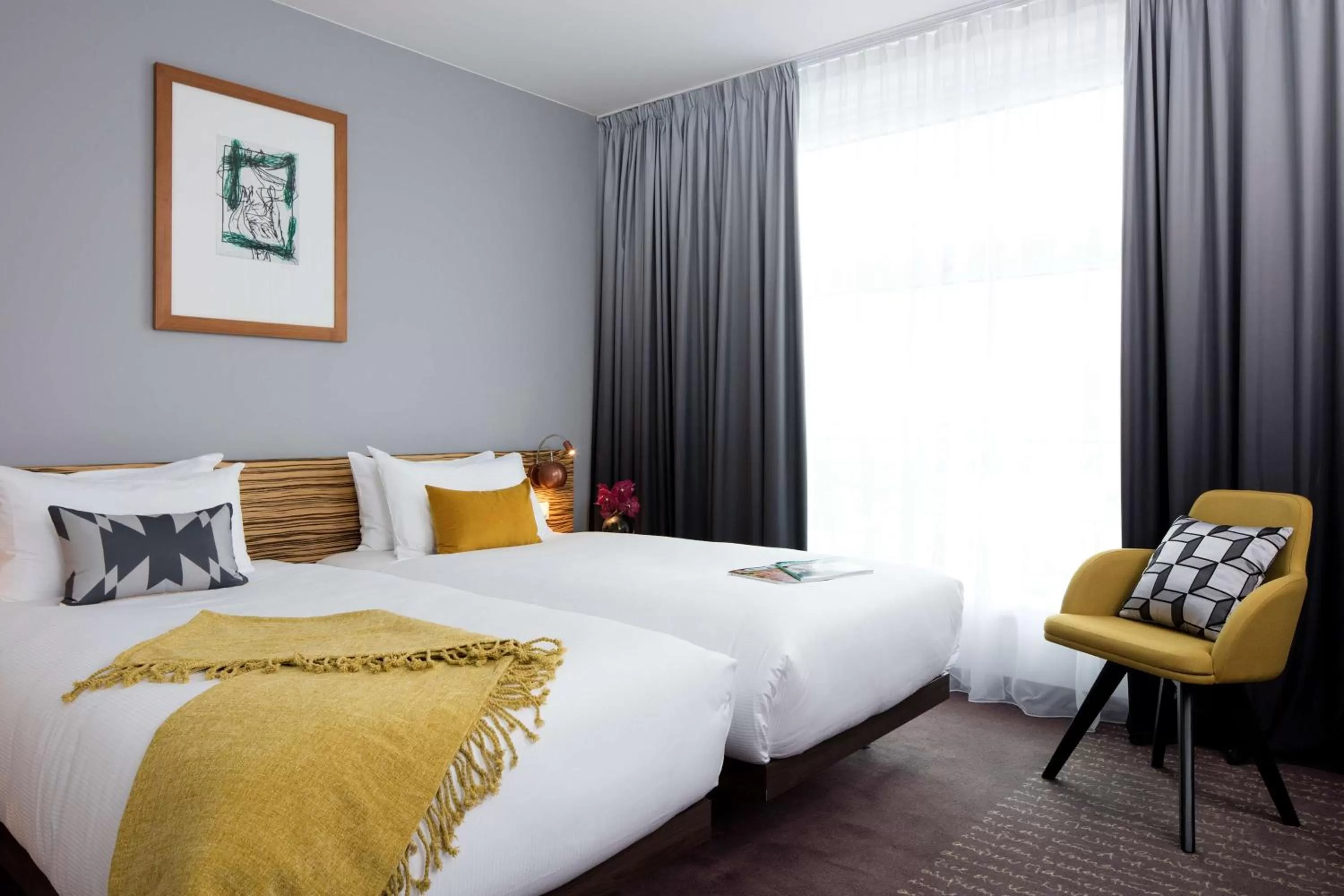 Bedroom, Bed in art'otel berlin mitte, Powered by Radisson Hotels