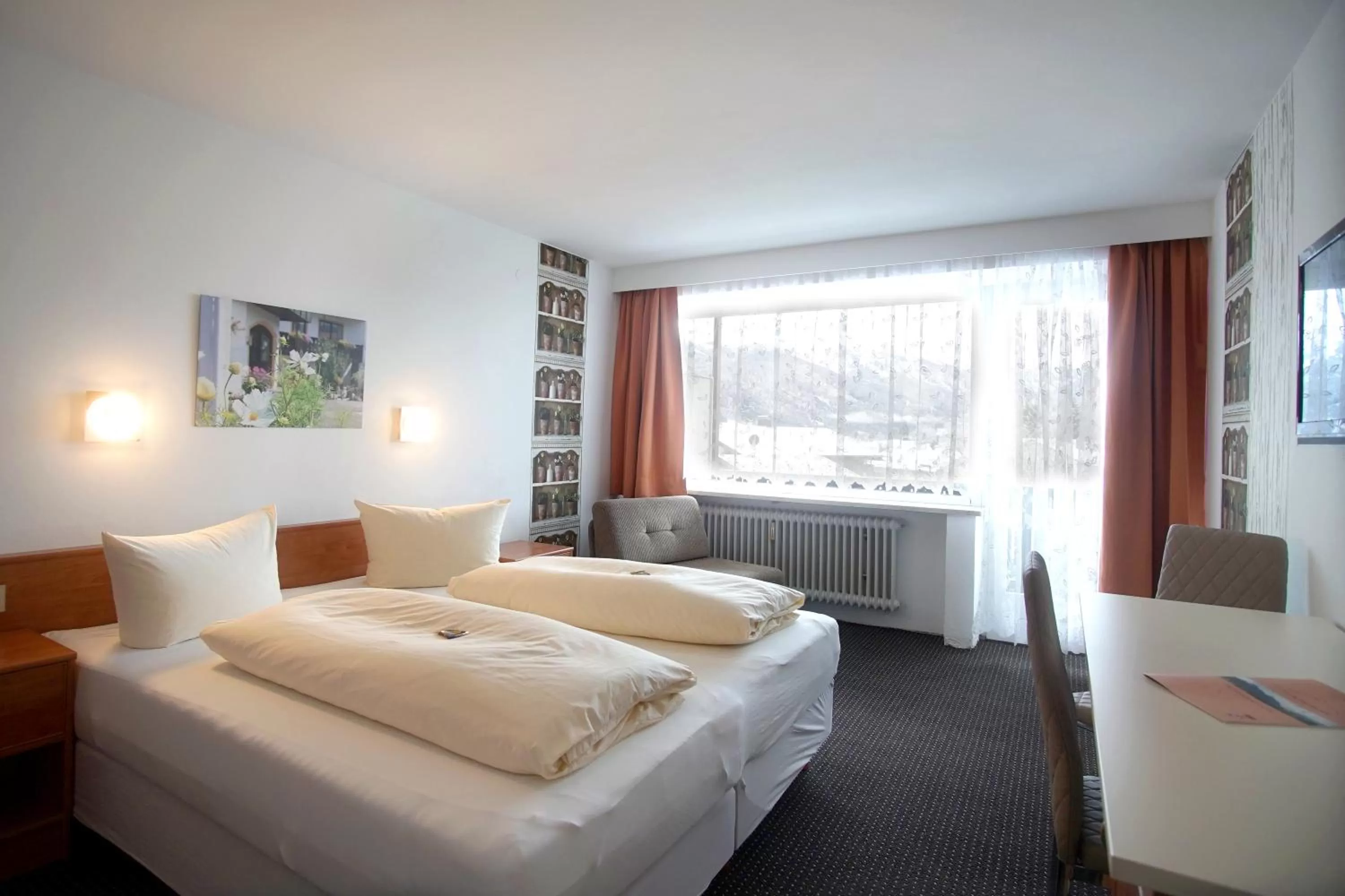 Balcony/Terrace, Bed in Hotel Alpenblick Berghof