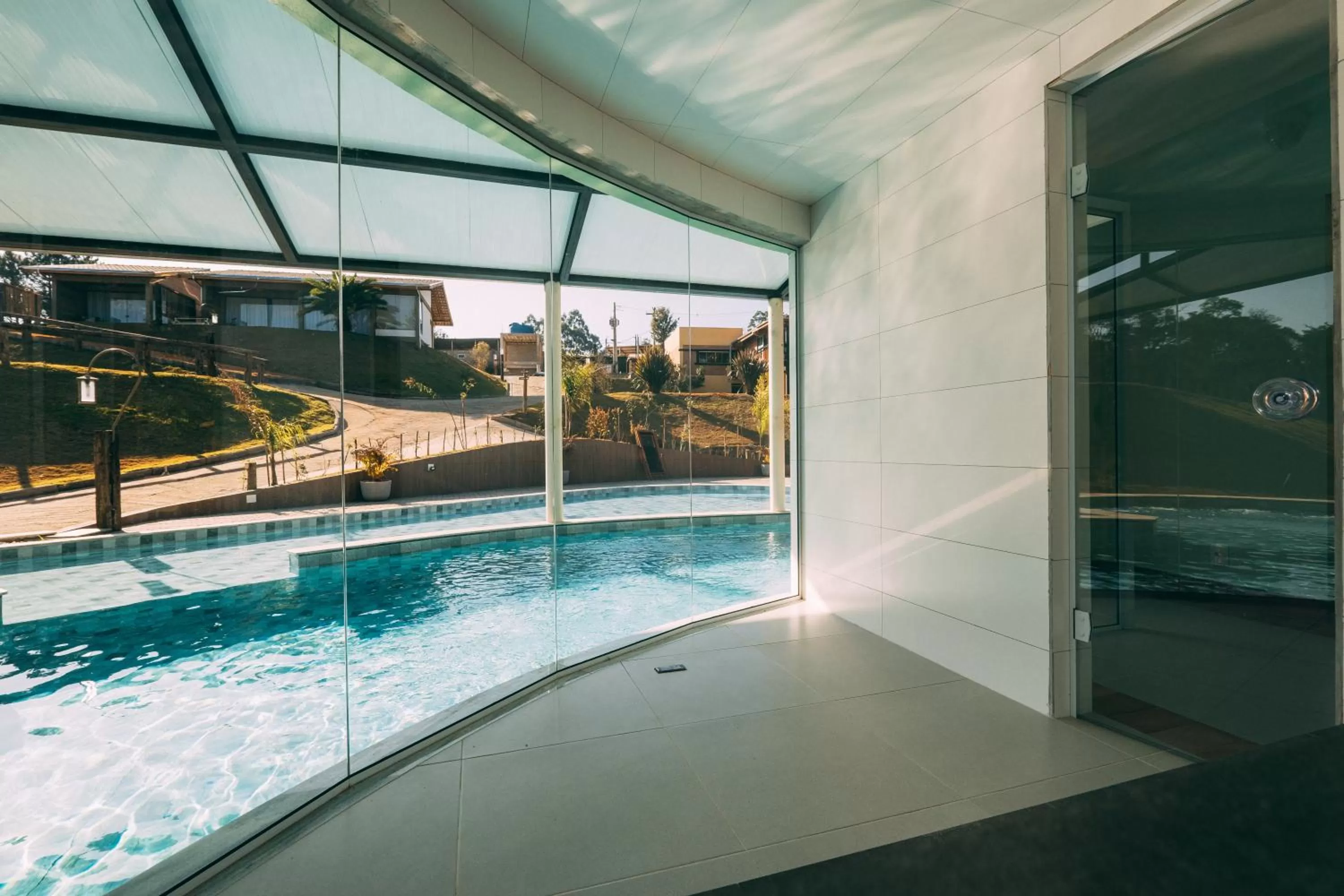 Sauna, Swimming Pool in Pousada Trem Chic