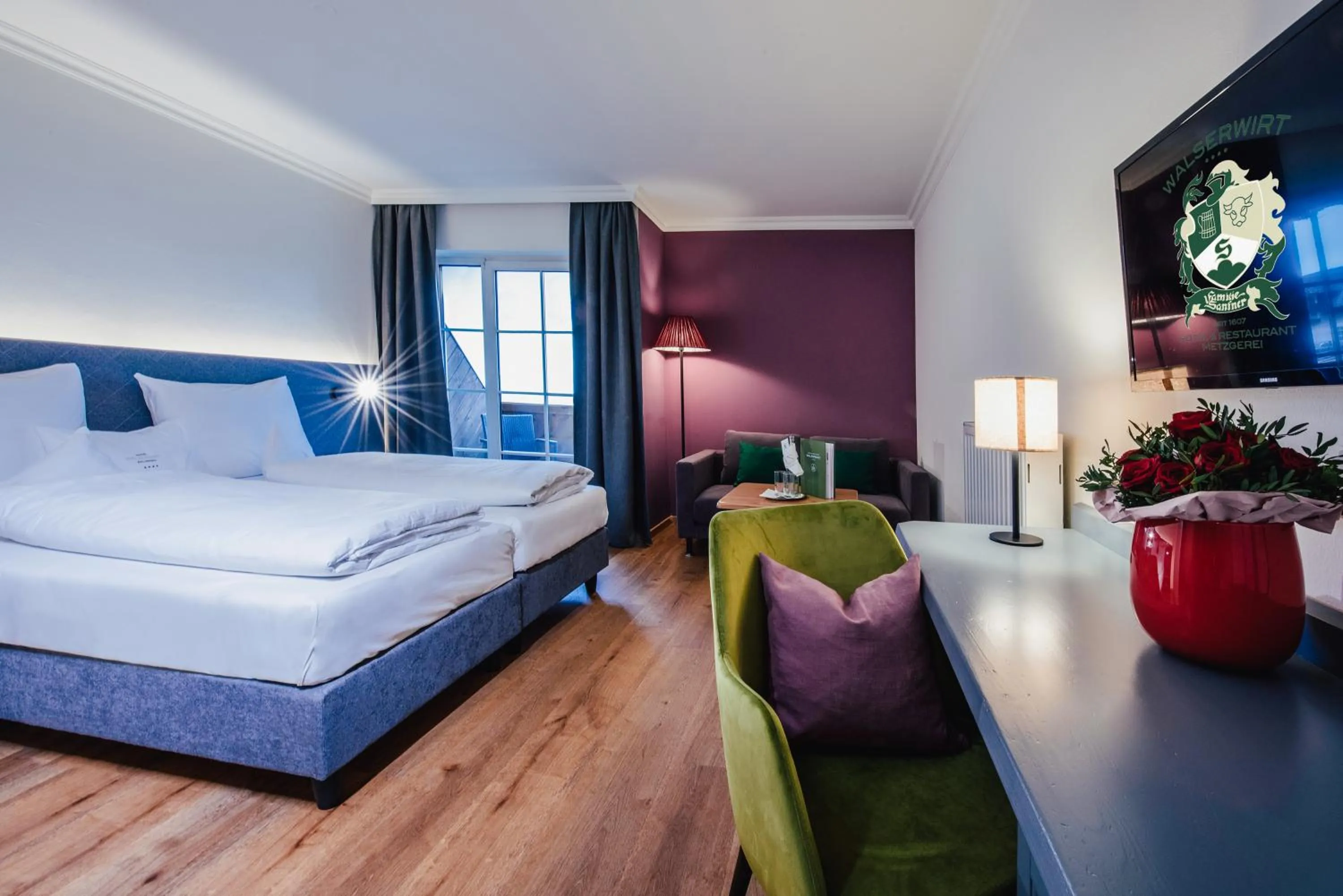 Bed in Hotel Walserwirt