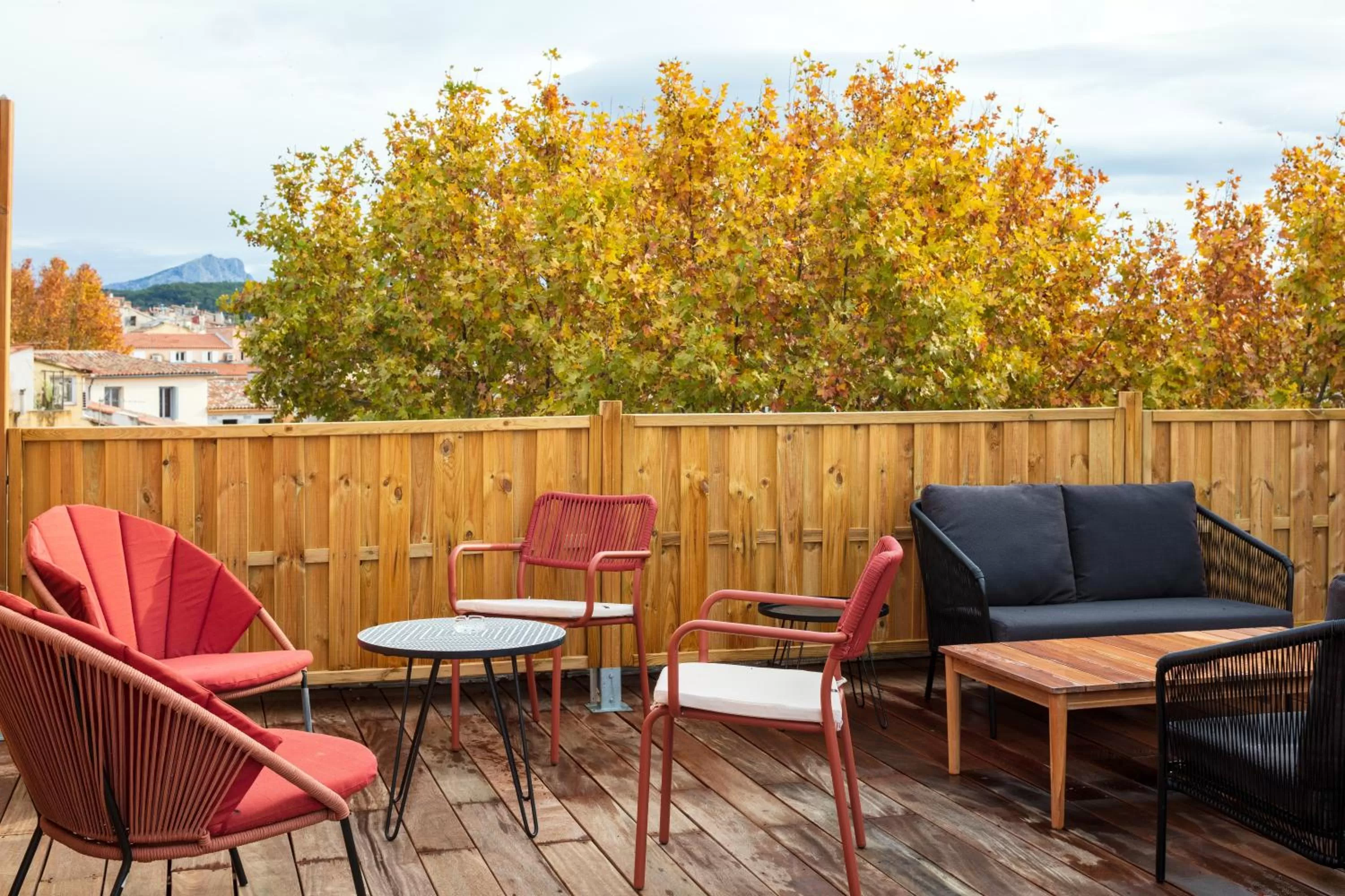 Patio in Hôtel Escaletto