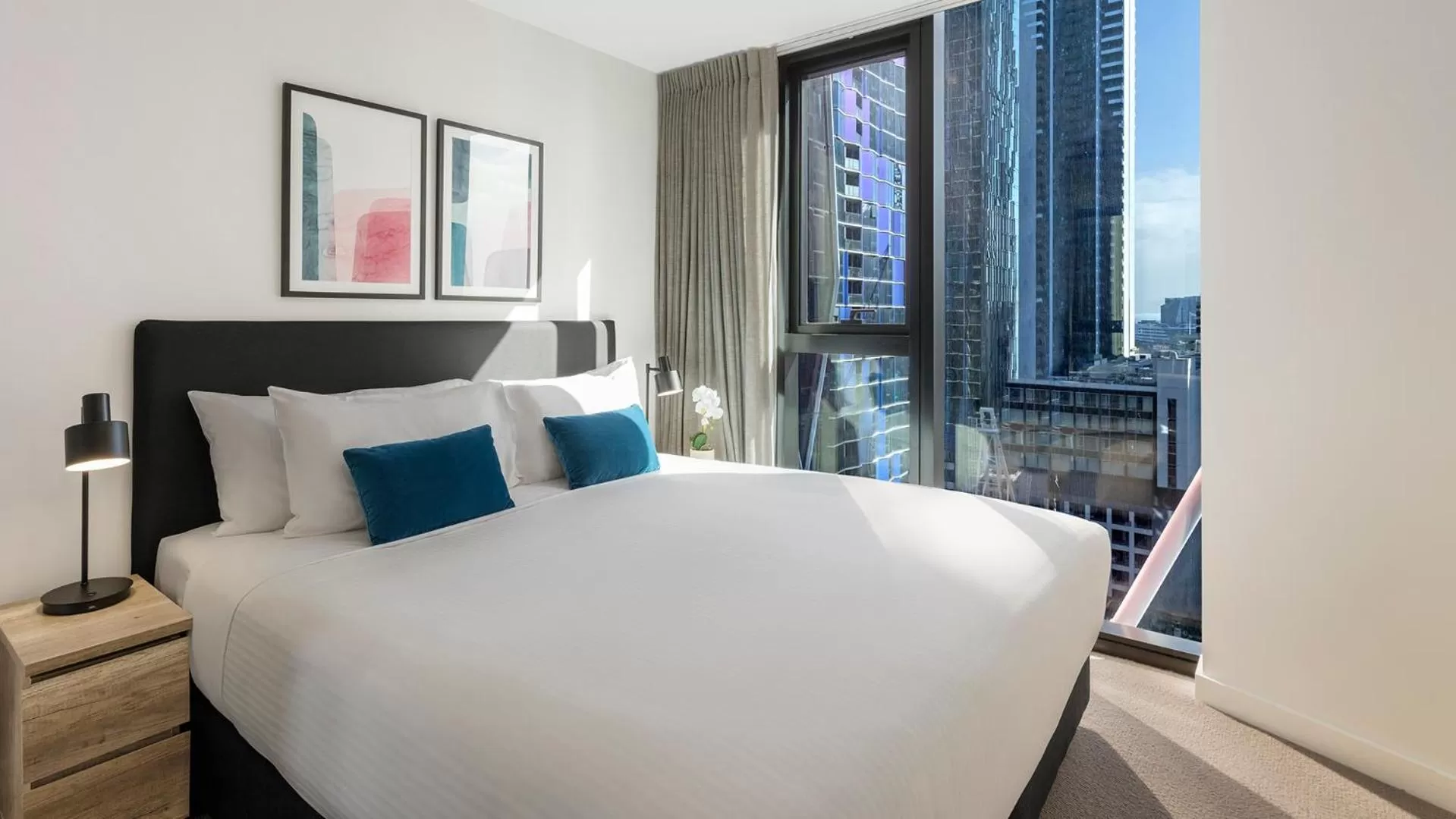 Bed in Avani Melbourne Central Residences