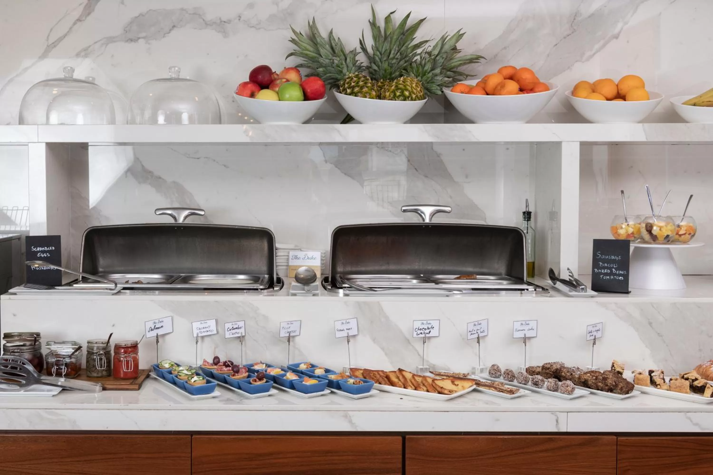 Food and drinks in The Duke Boutique Hotel