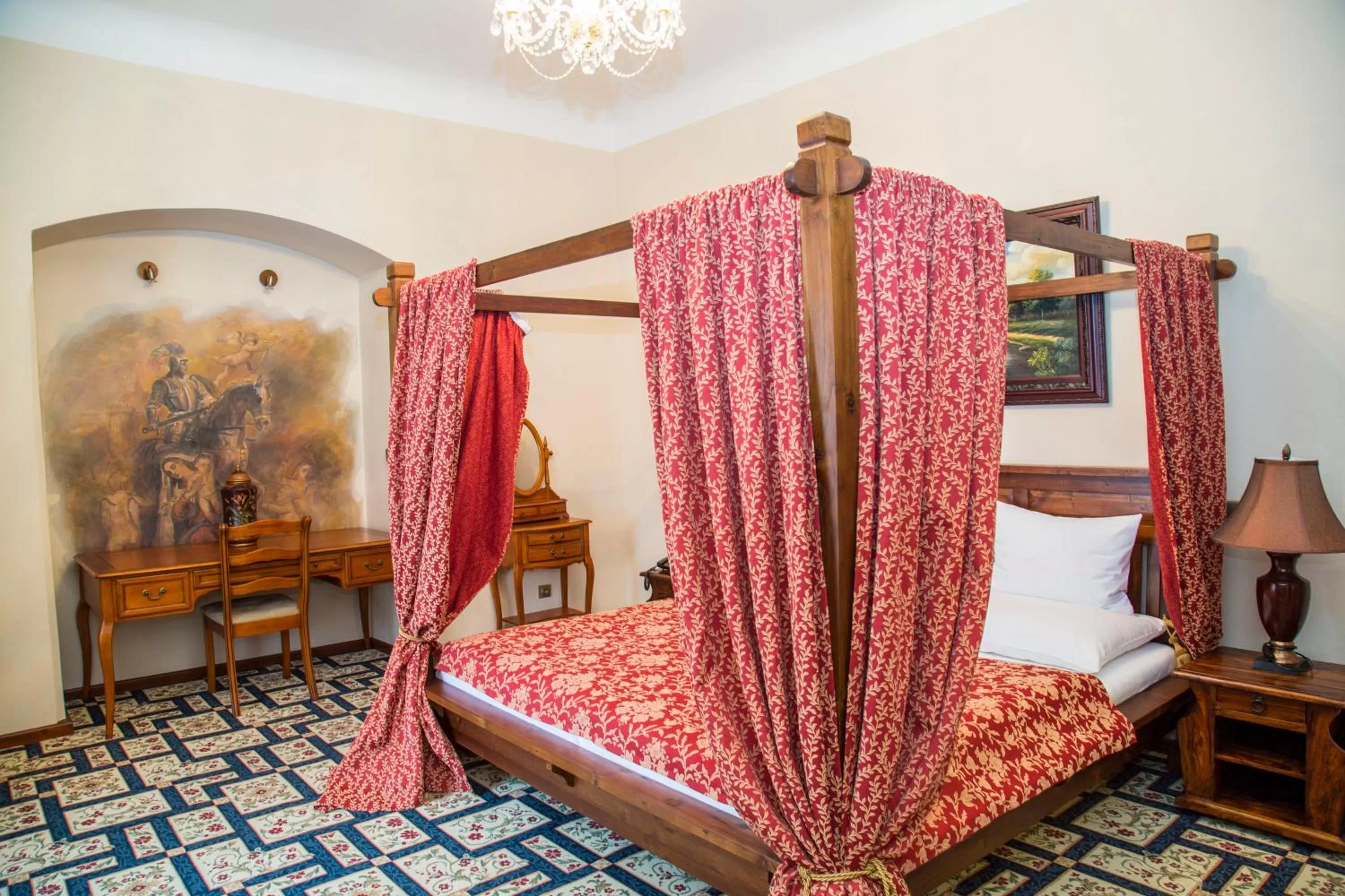 Bedroom, Bed in Chateau Zbiroh