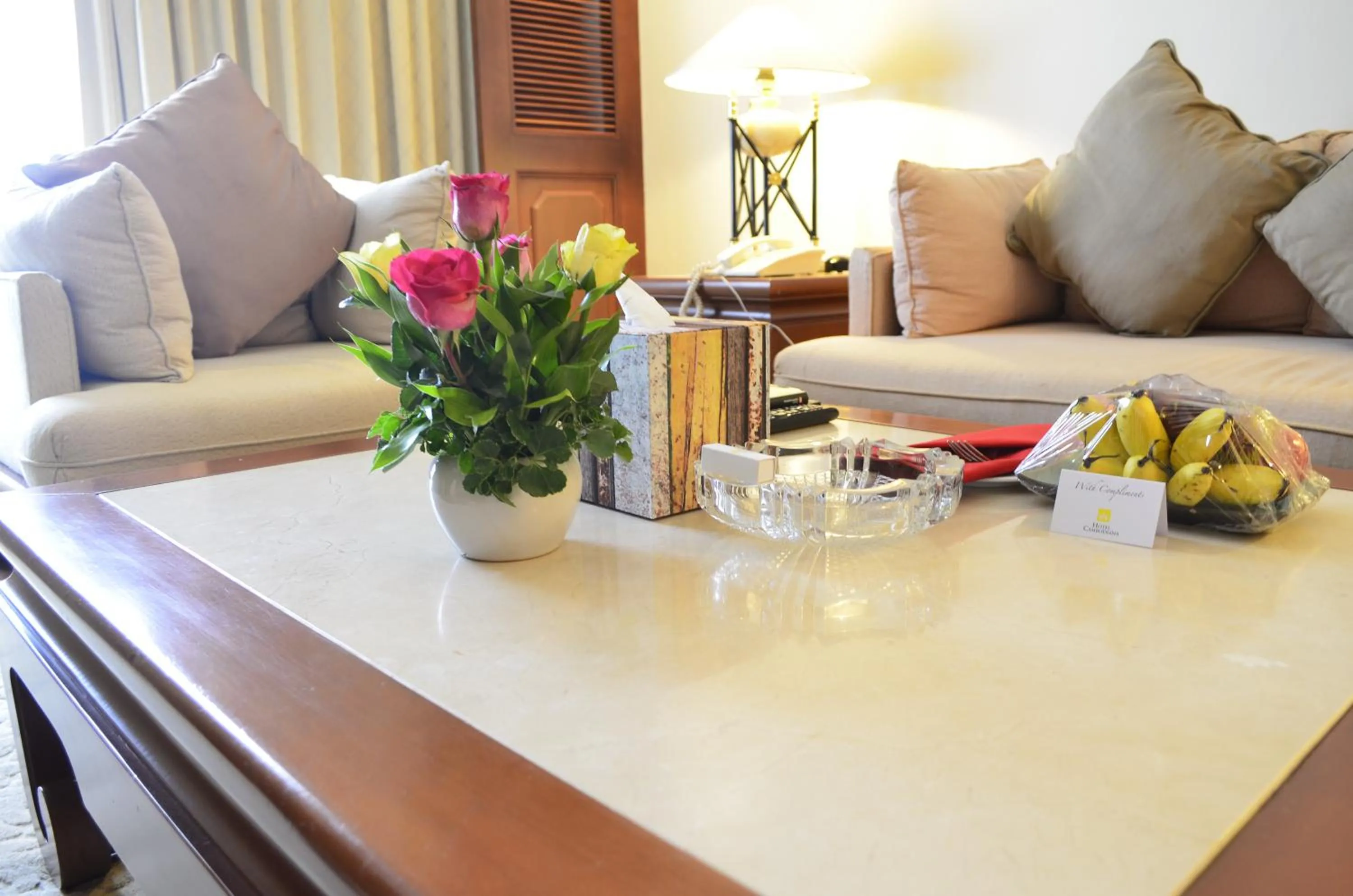 Living room in Hotel Cambodiana