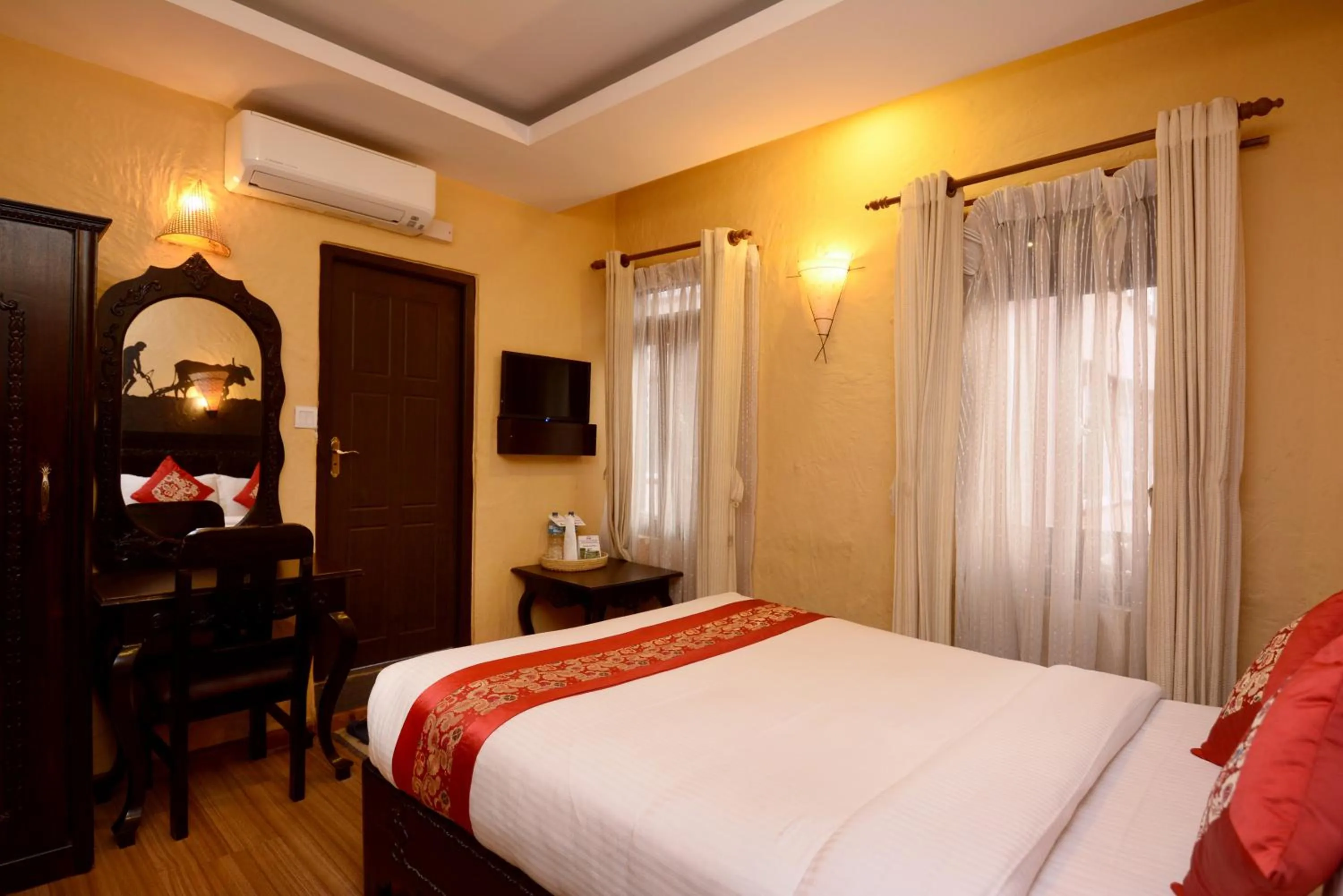 Bed in Kasthamandap Boutique Hotel