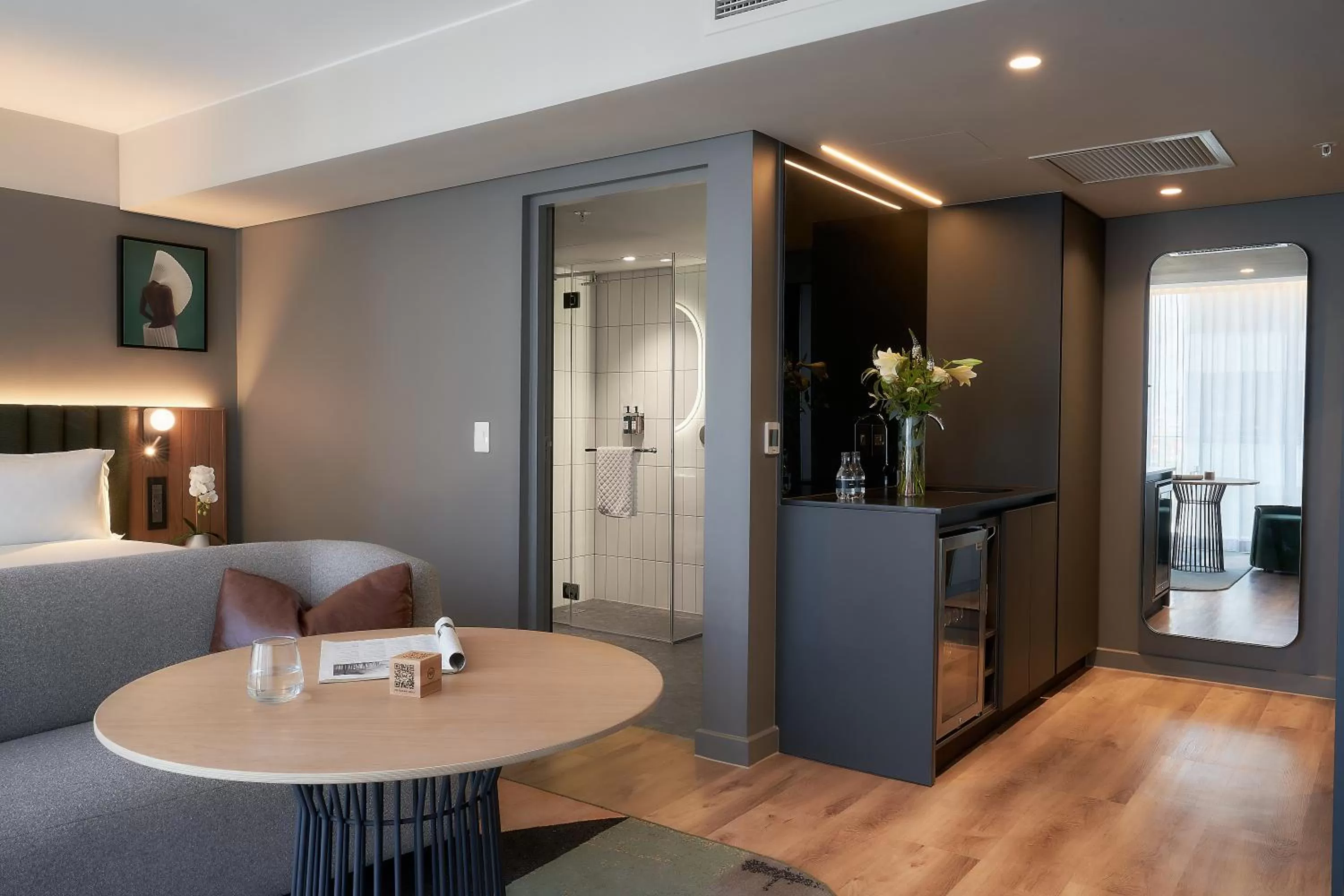 Bathroom, Bed in The Rockefeller Hotel by NEWMARK