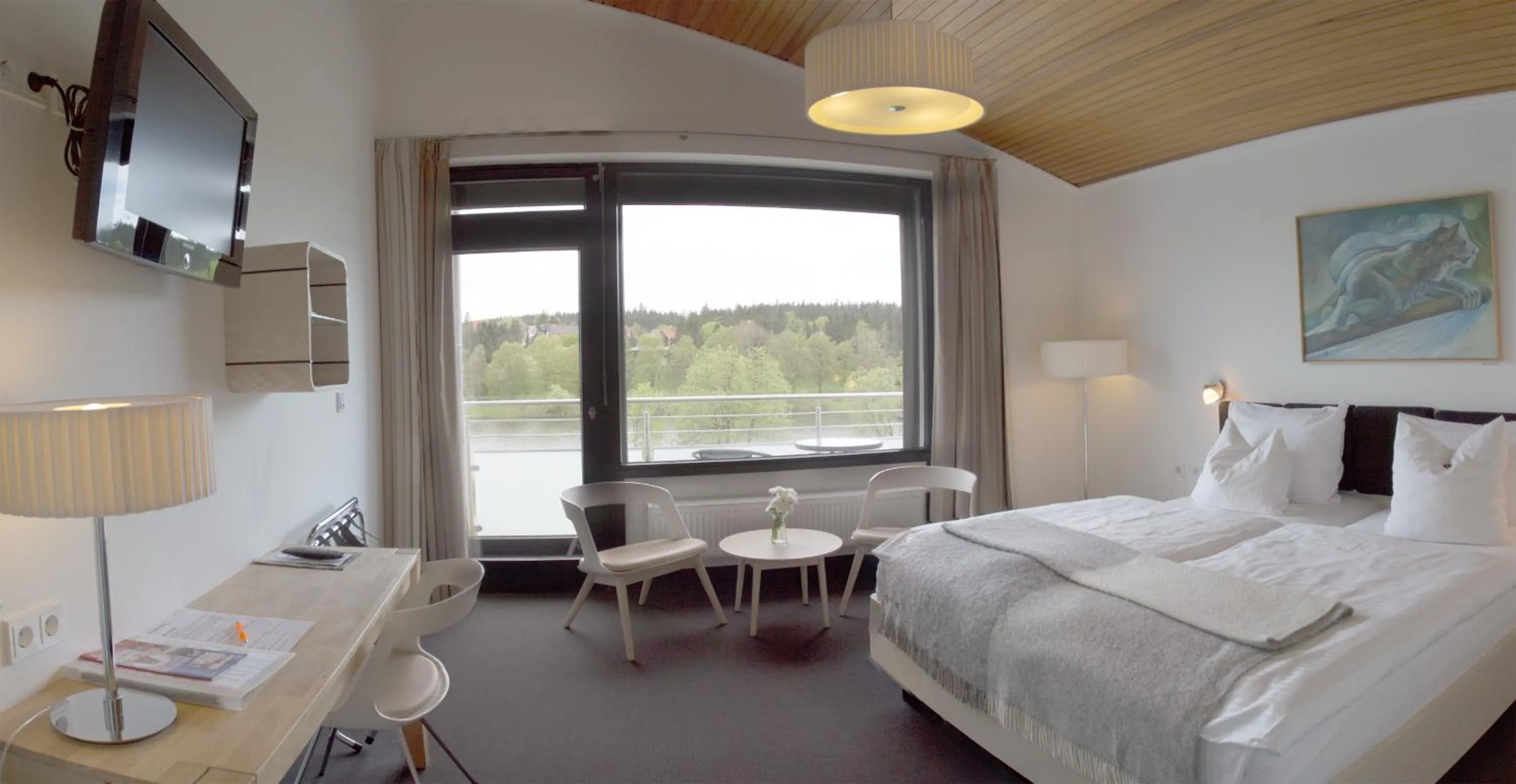 View (from property/room), Bed in Hotel Njord
