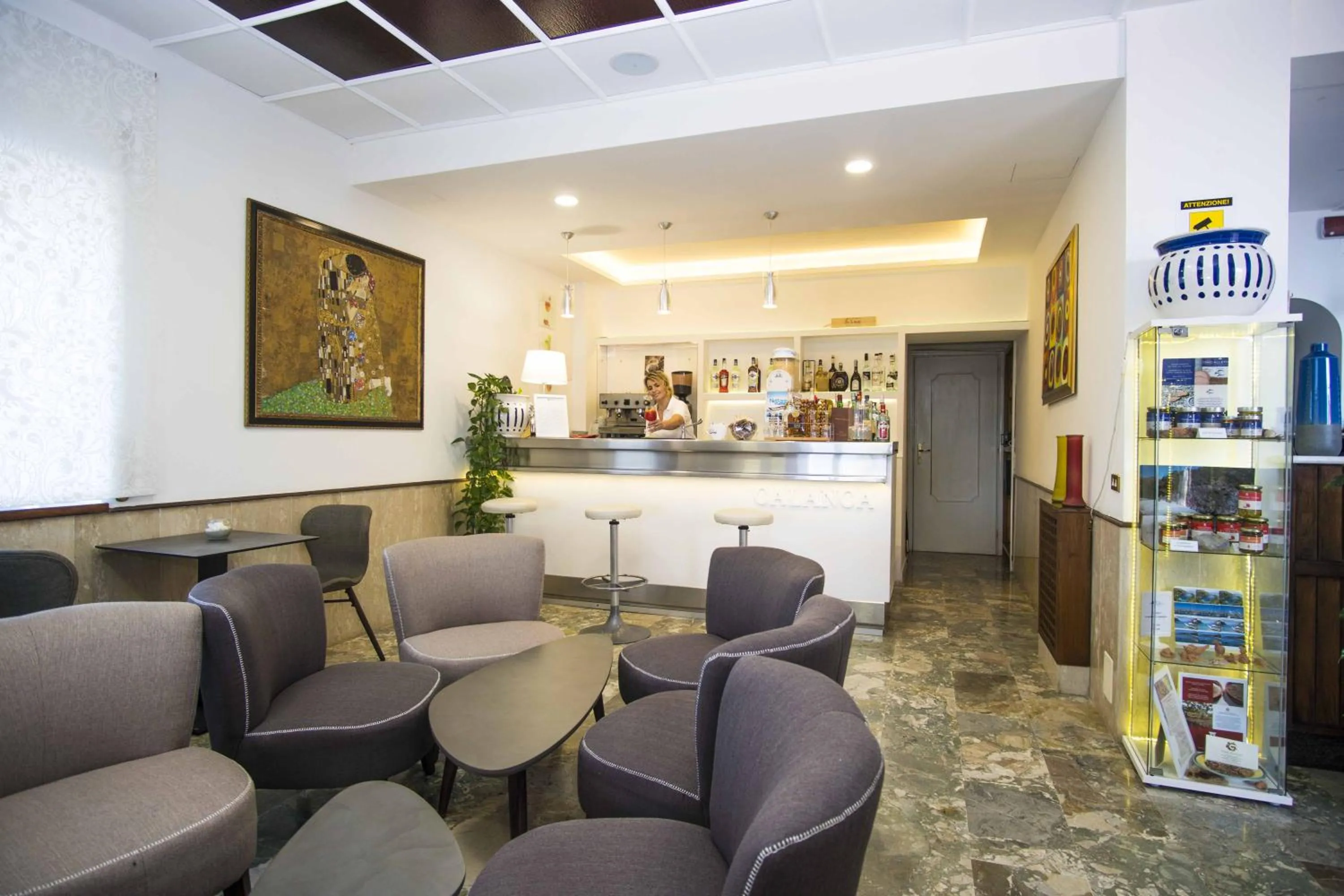 Lobby or reception in Hotel Calanca
