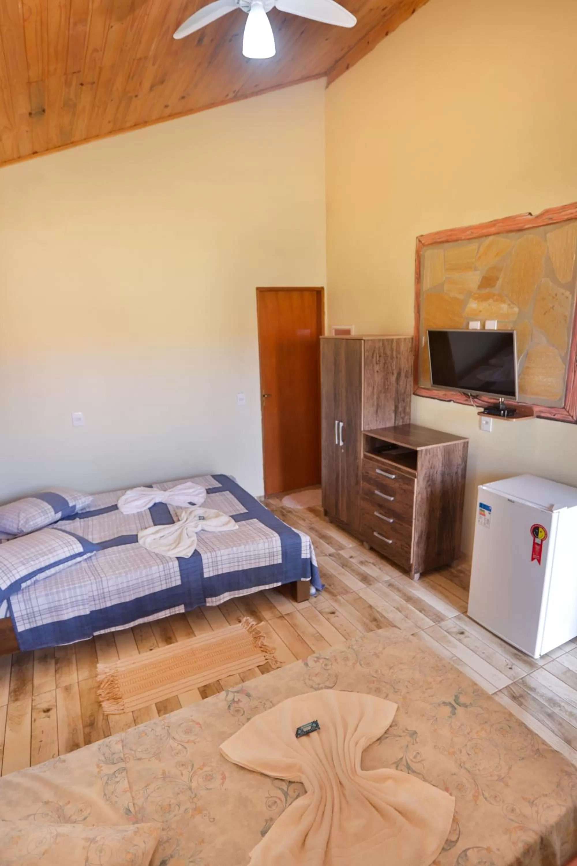 Bed in Pousada e Chales Por do Sol