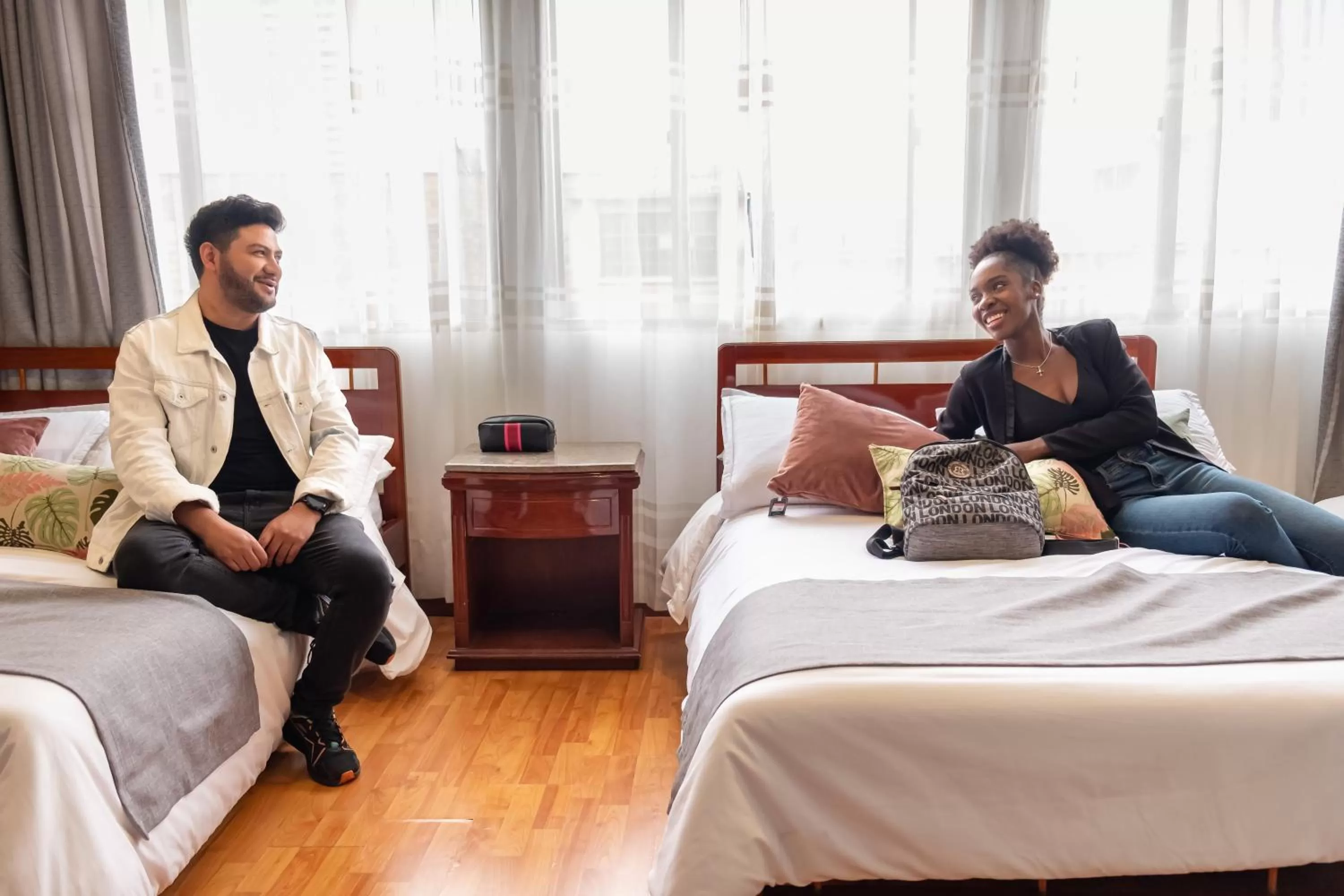 People, Bed in Hotel Virrey Central