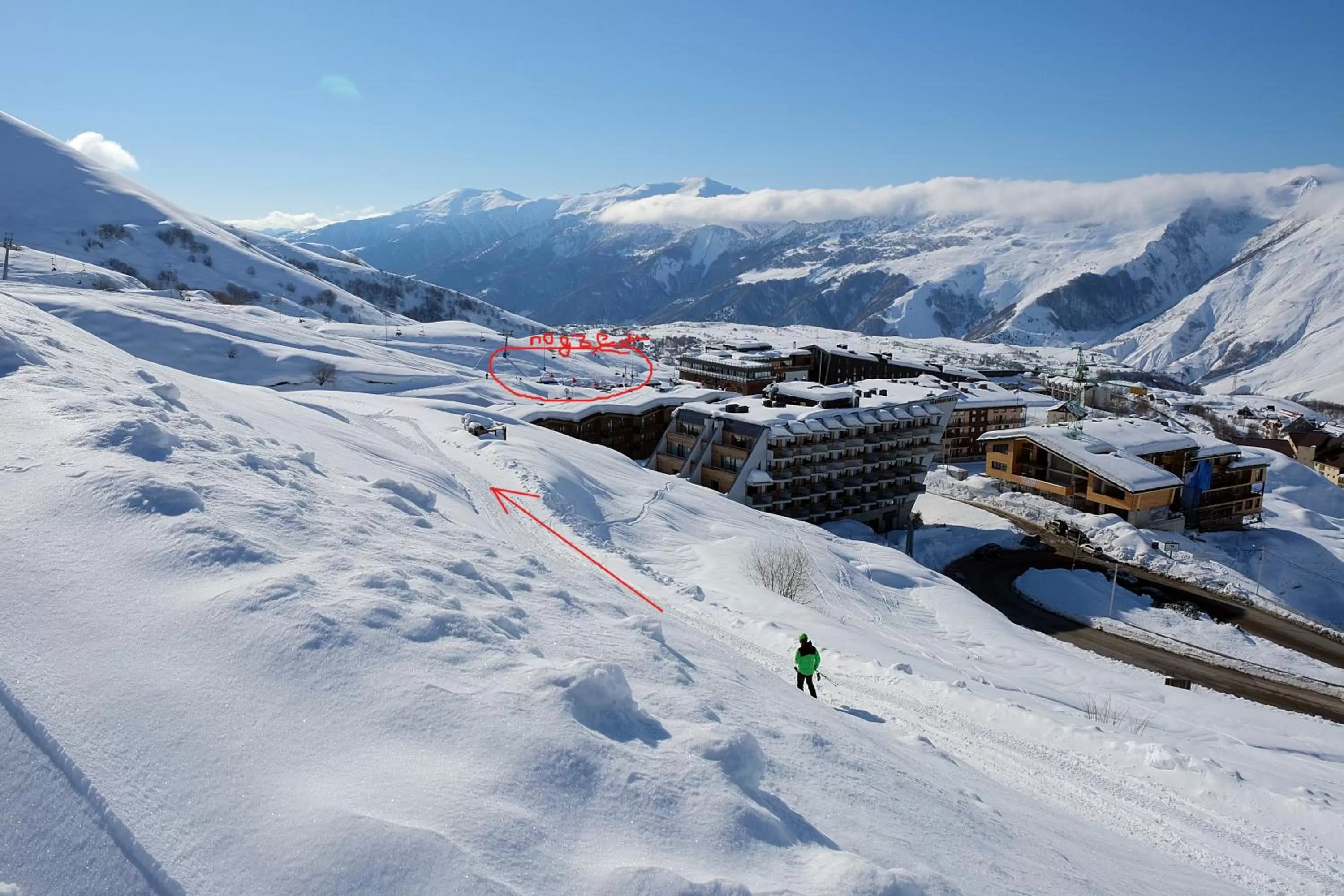 Nearby landmark, Winter in 2-room Apartment NFT Gudauri Penta 503