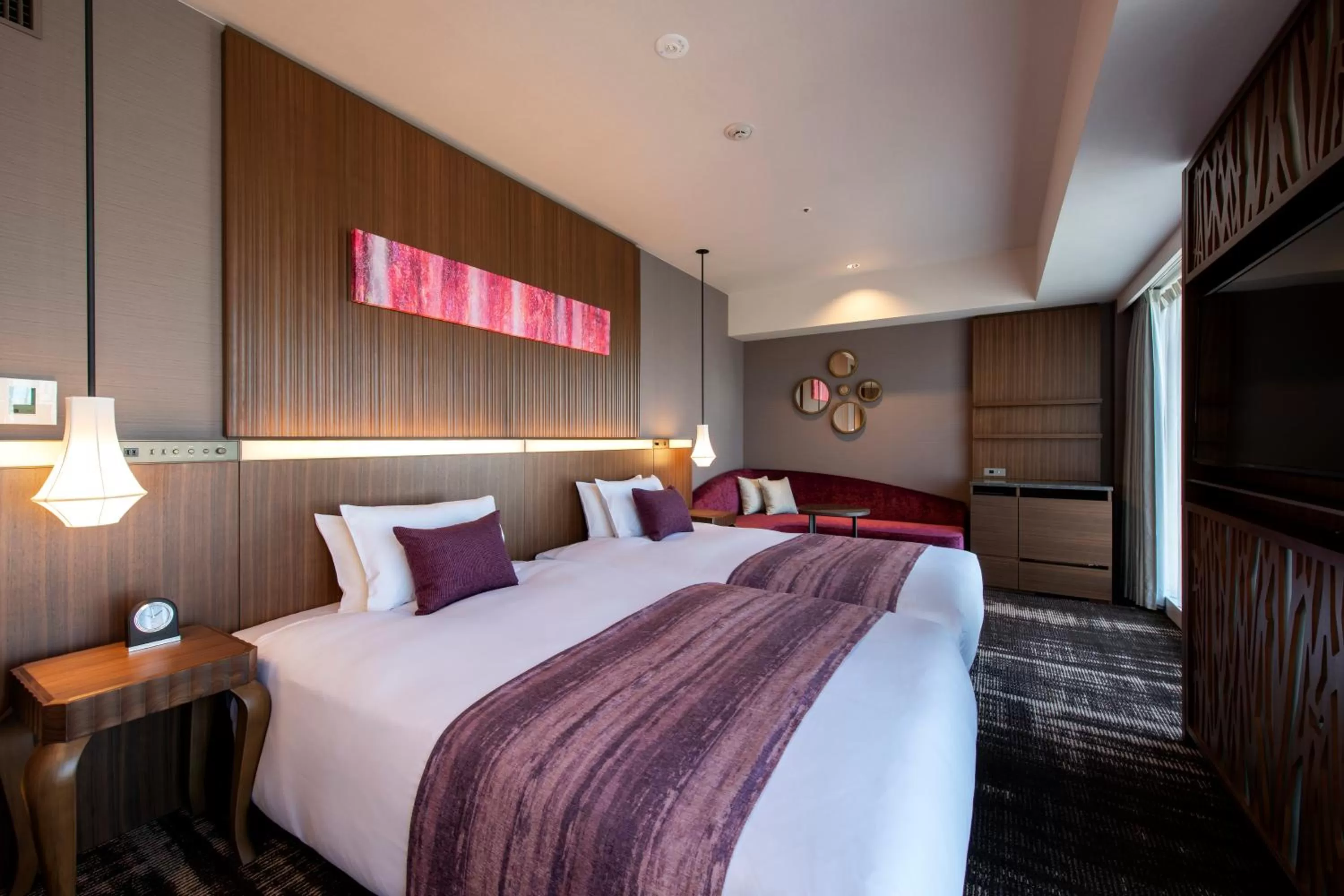 Bed in Hotel GrandBach Sendai