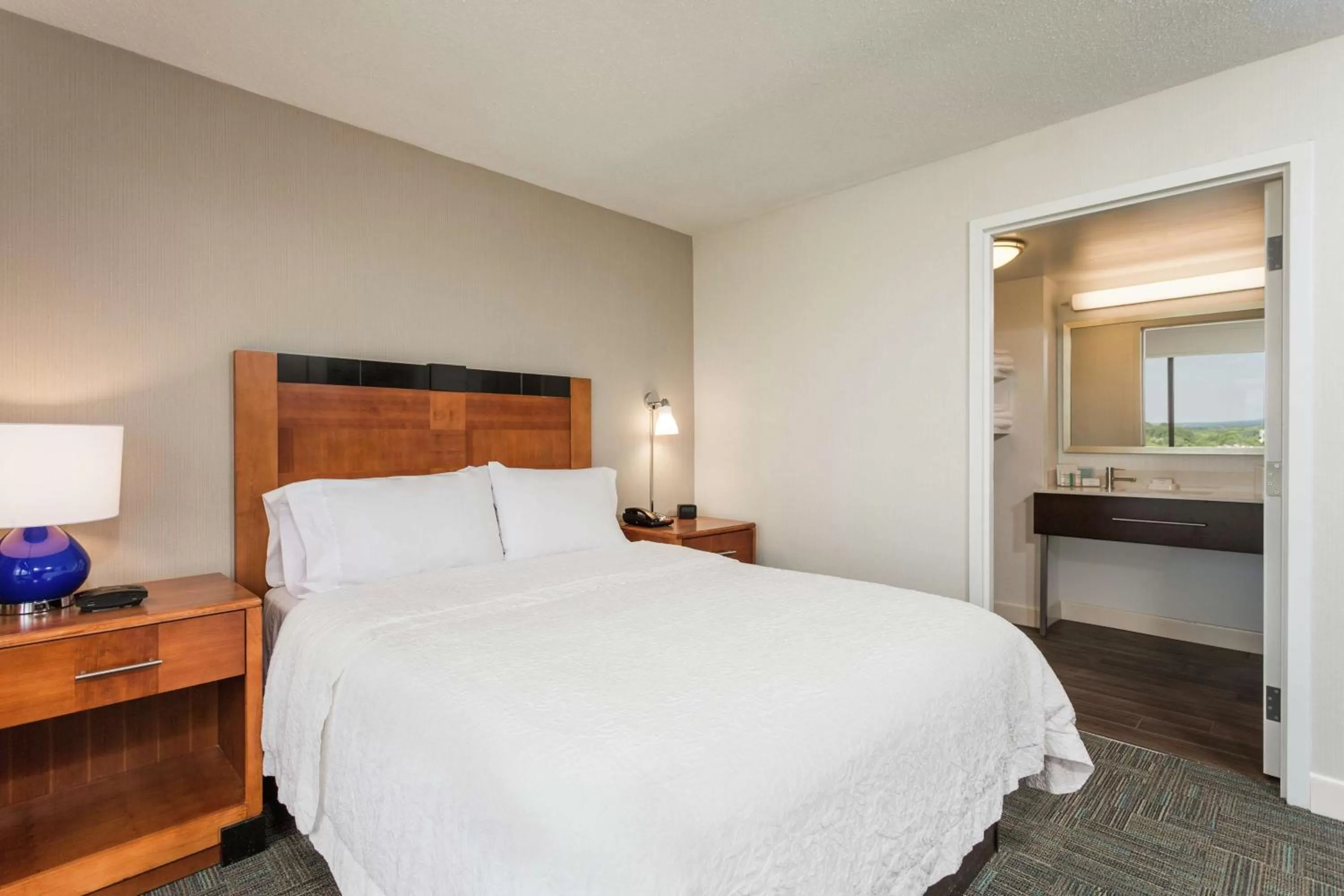 Bed in Hampton Inn Manassas