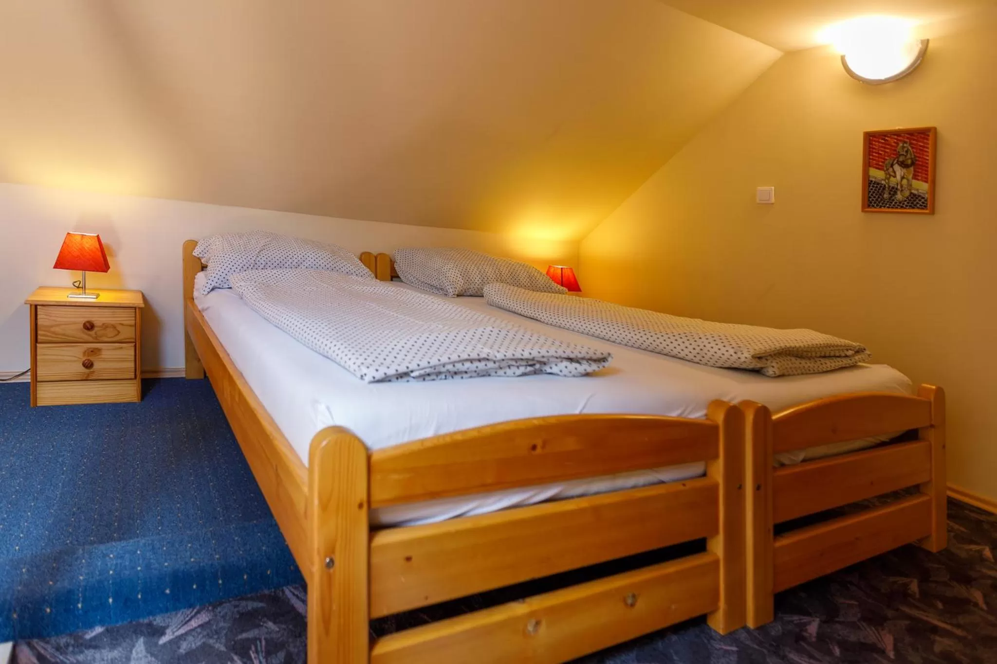 Bed in Central Panzió Gyula