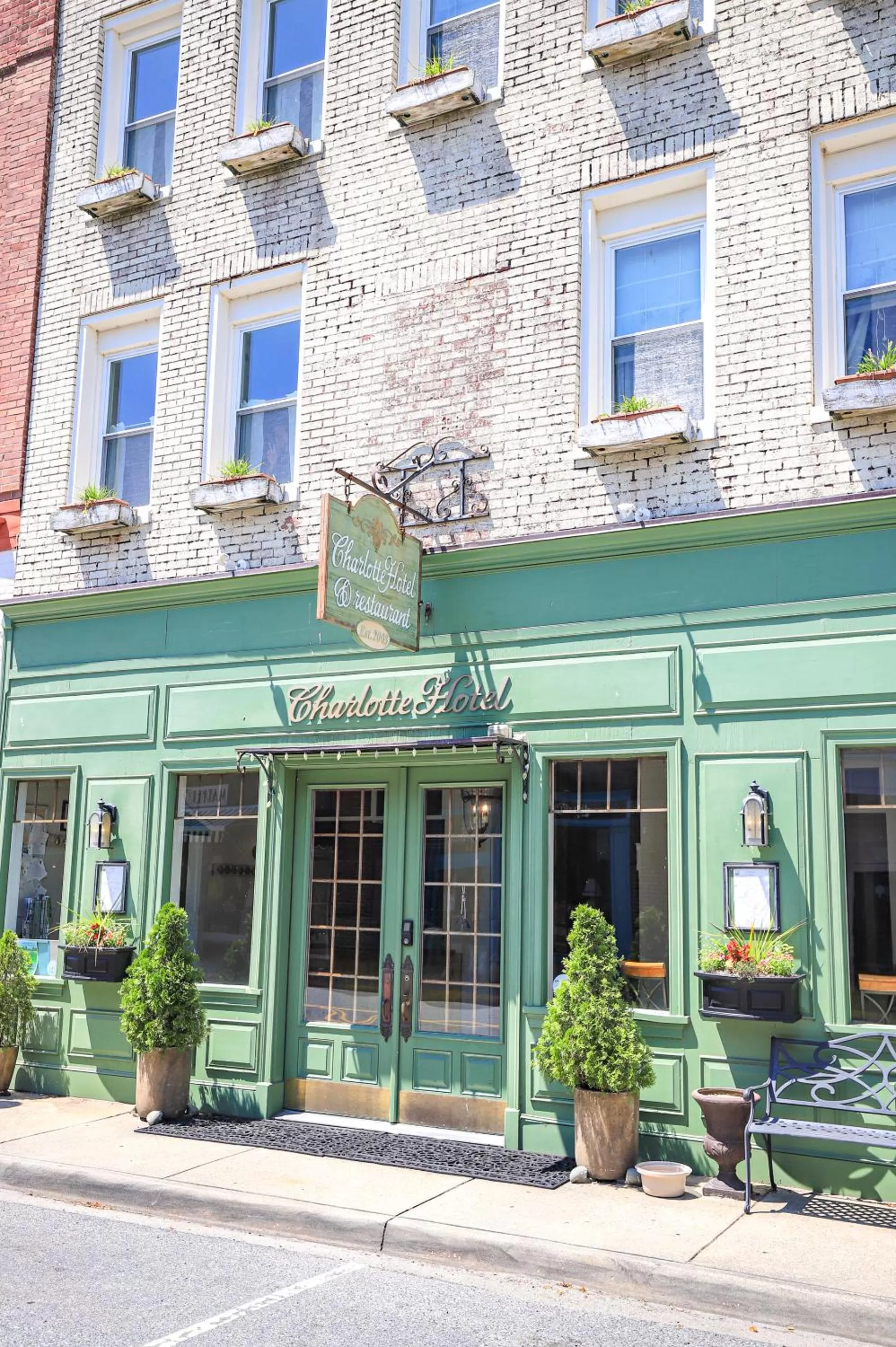 Property building in The Charlotte Hotel & Restaurant