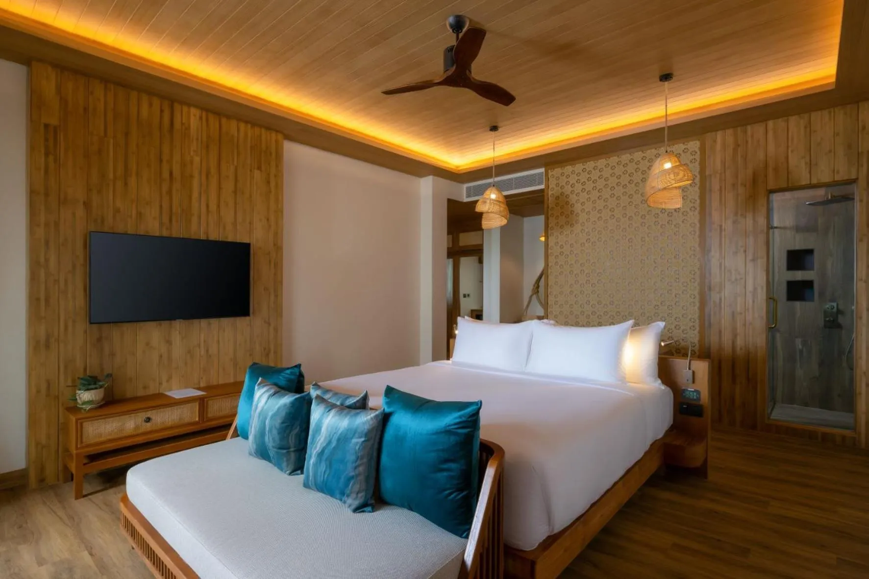 Bed in SINAE Phuket Luxury Hotel