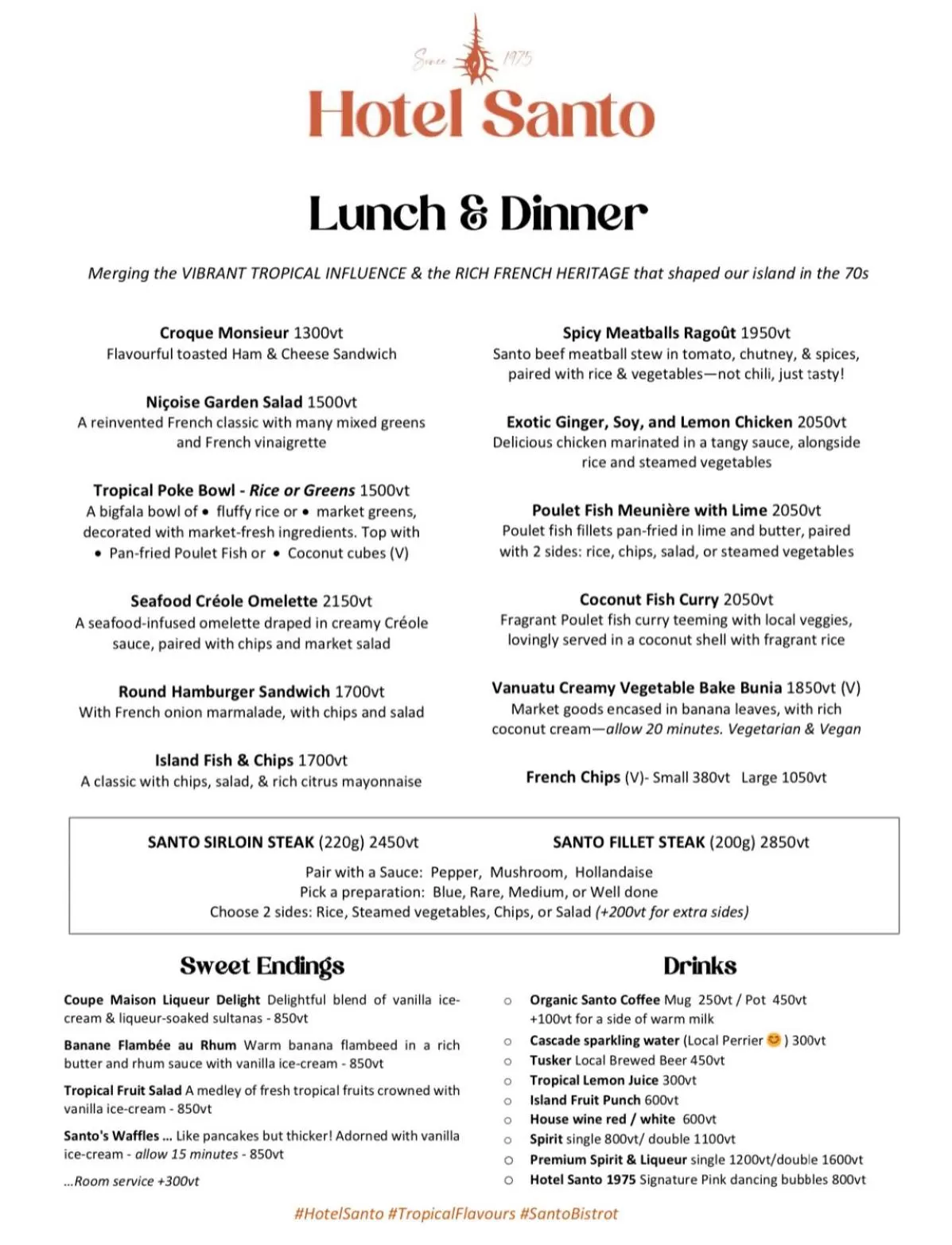 Restaurant/places to eat in Hotel Santo Vanuatu