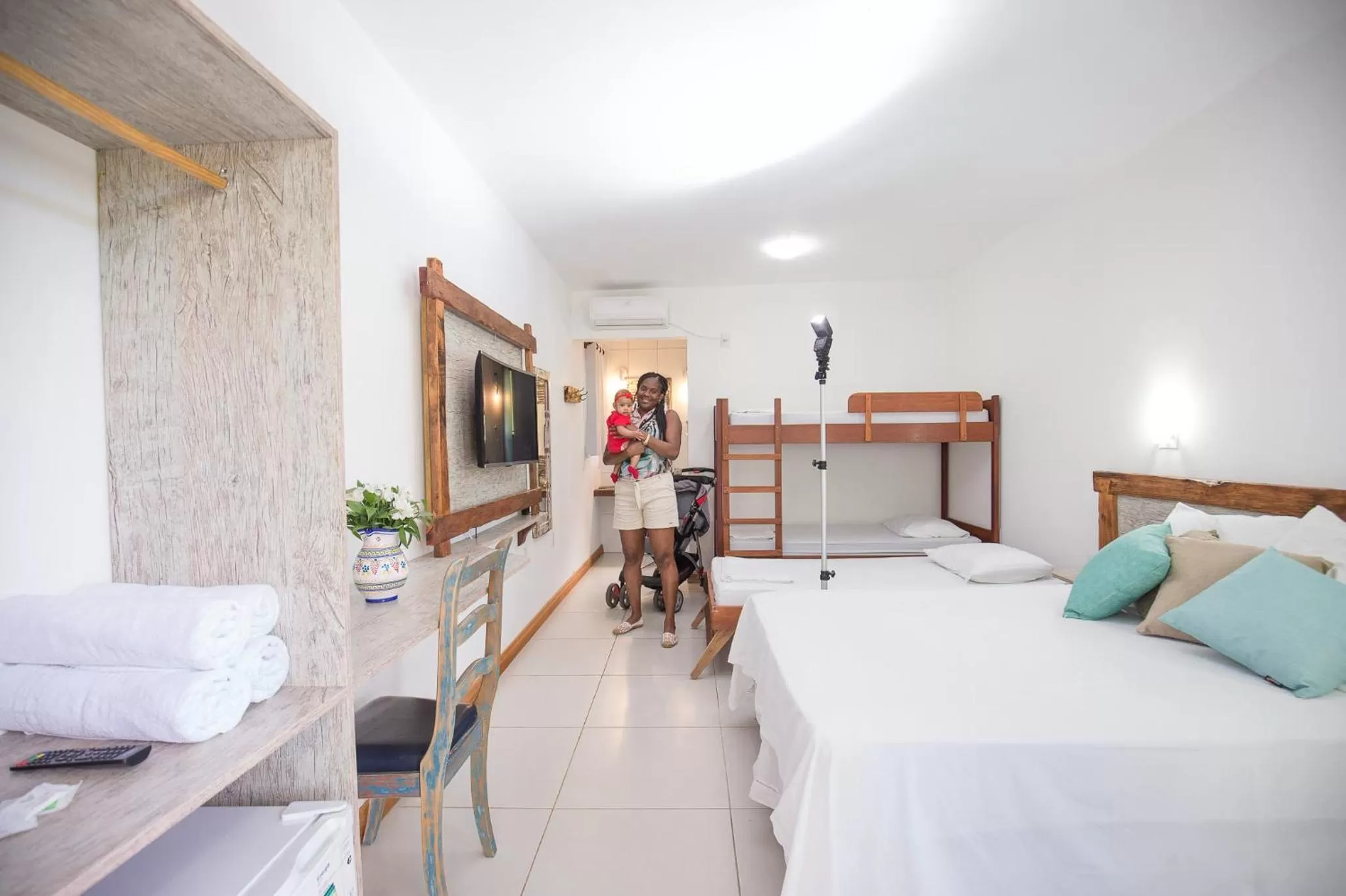 Bed in Hotel Chácara das Flores