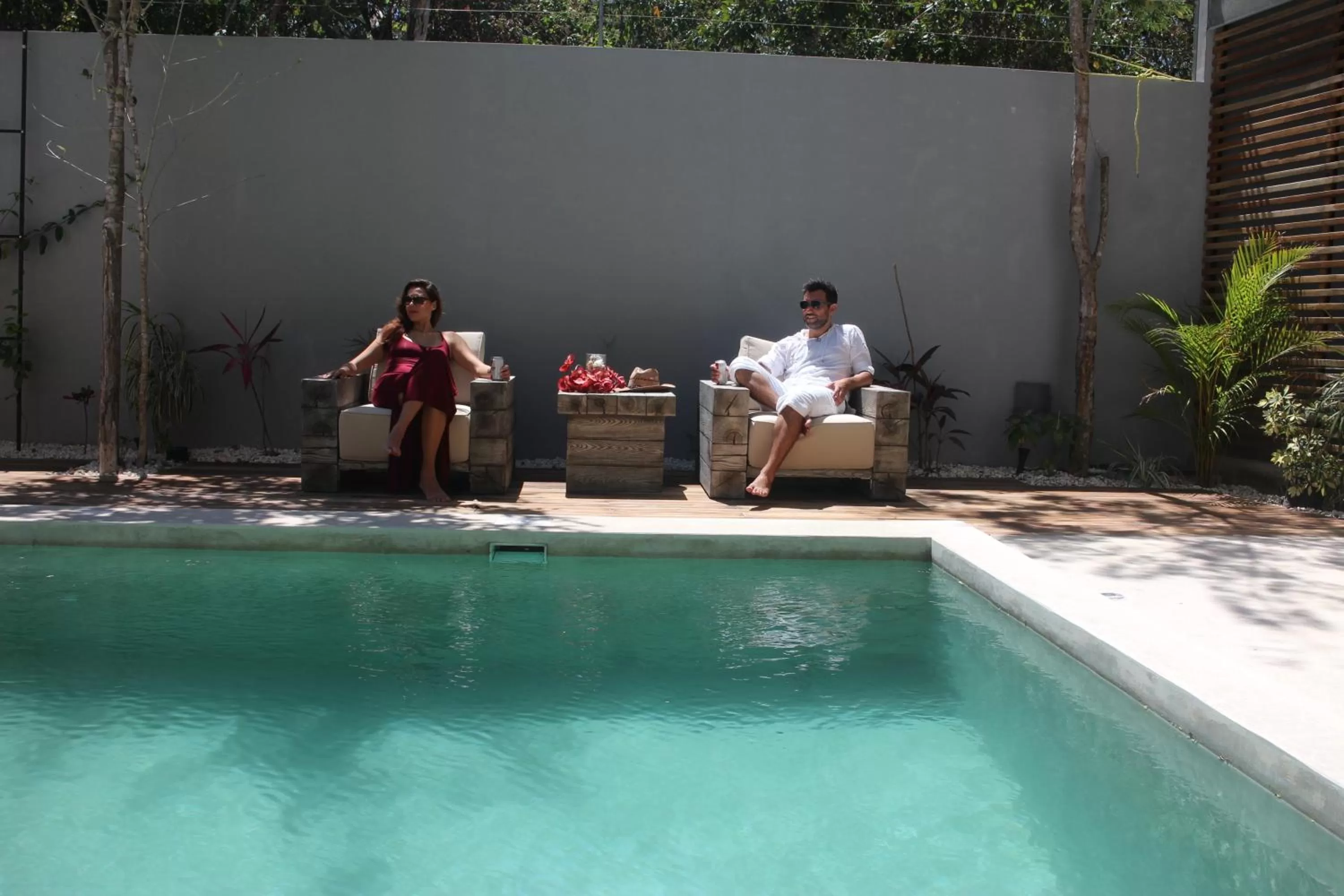 Pool view in Little Gem Hotel Tulum La Veleta