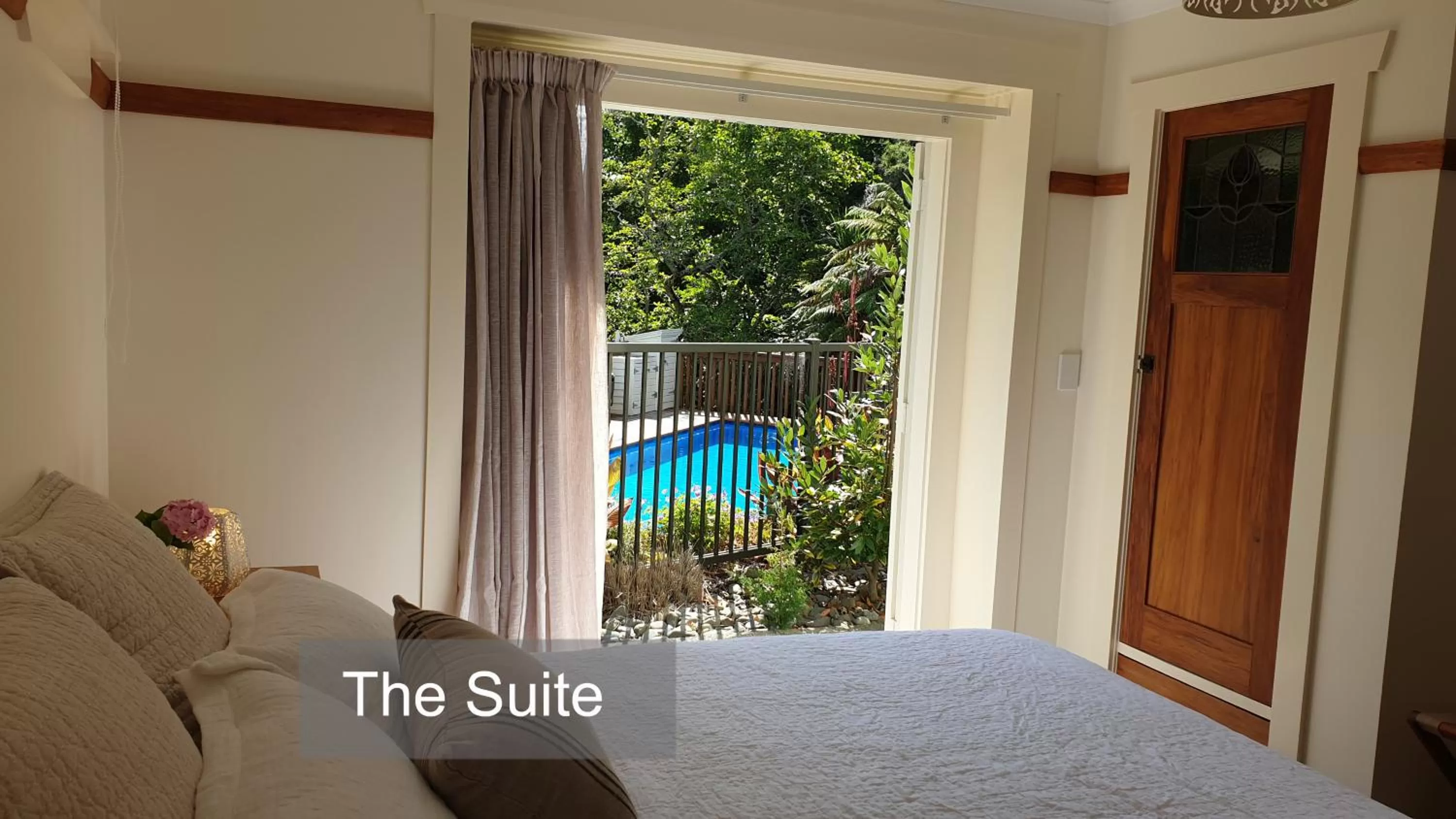 Bedroom, Pool View in Bluff Hill Bed & Breakfast