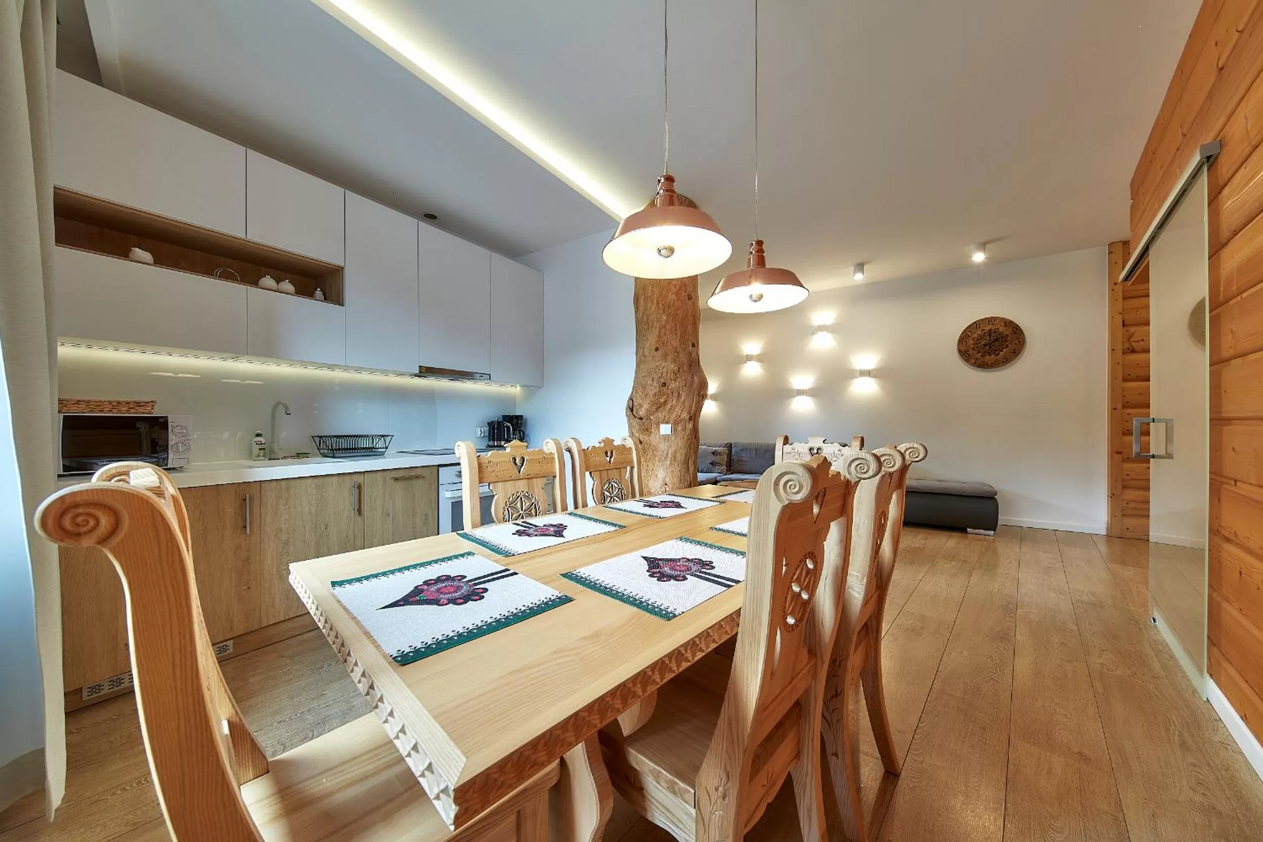 Kitchen or kitchenette in Aparthotel Giewont