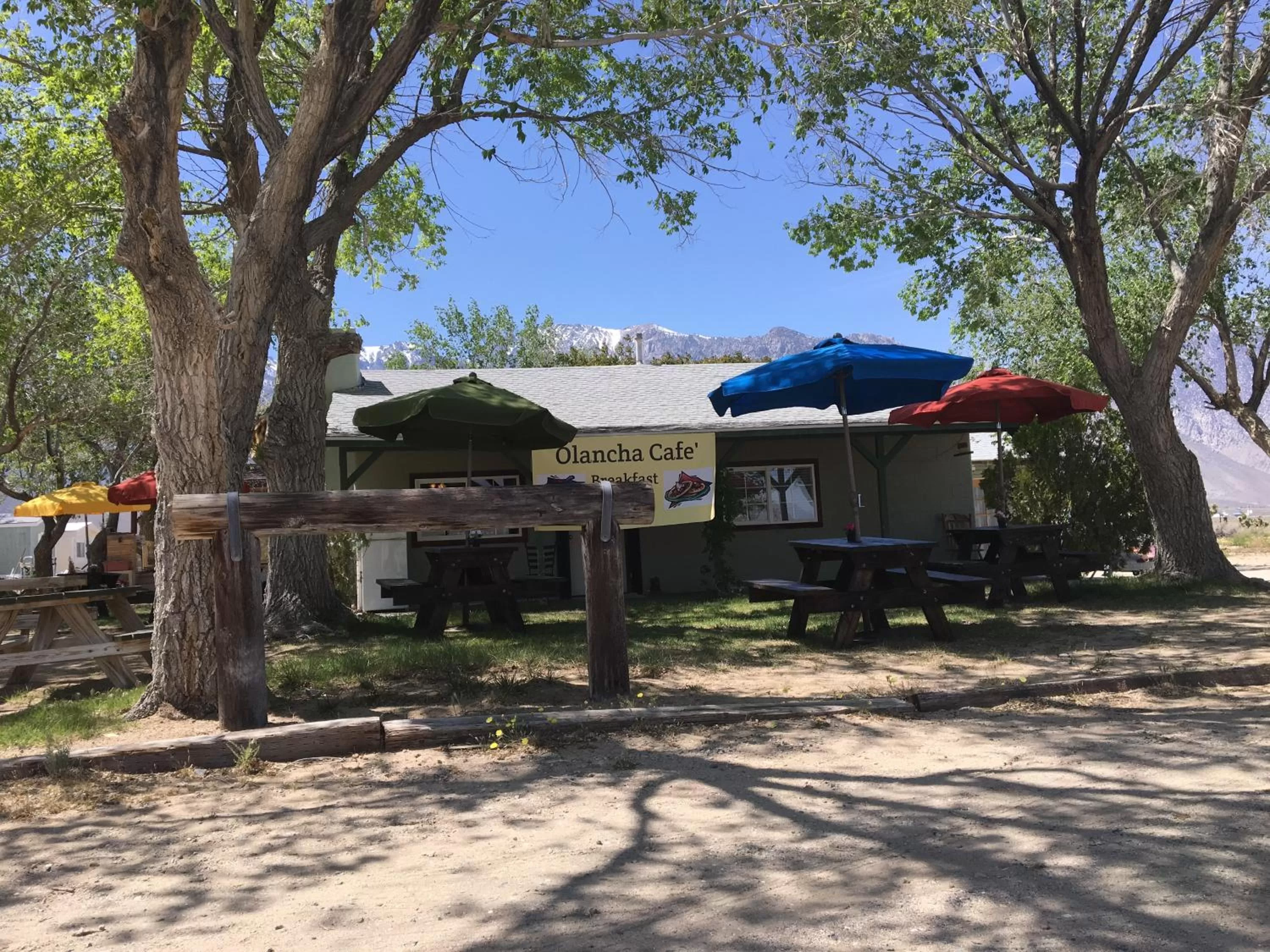 Patio in Olancha RV Park and Motel