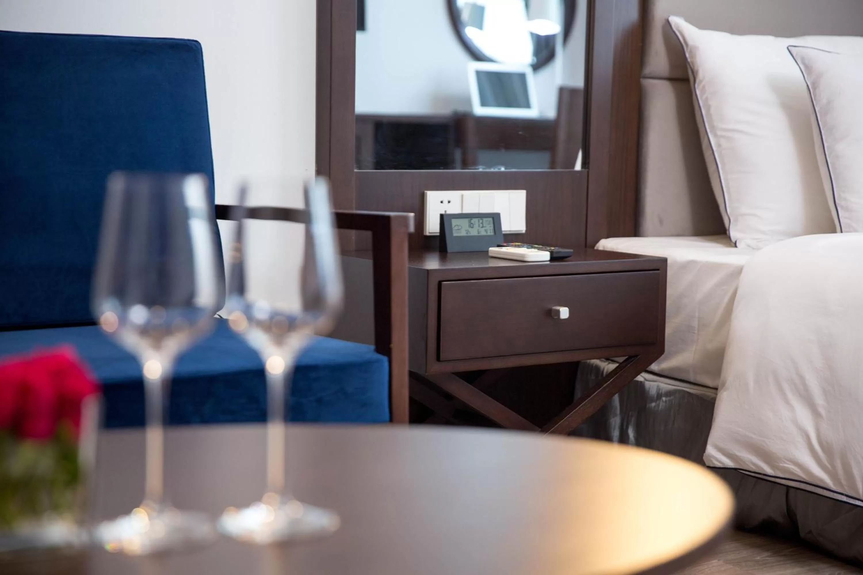 Decorative detail, Bed in Bonsella Hotel