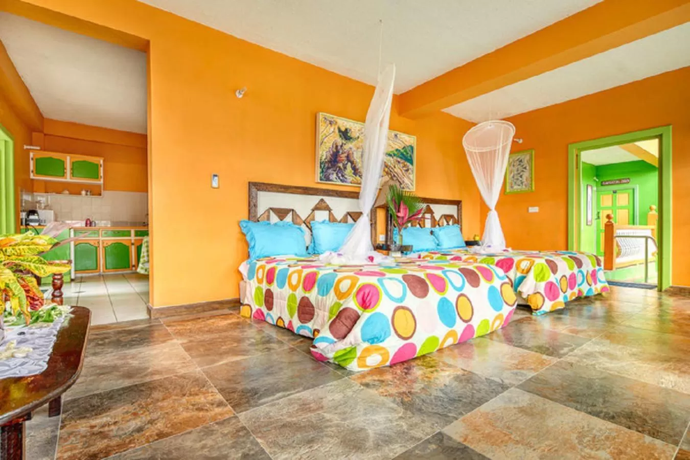 Bed in Villa Des Pitons