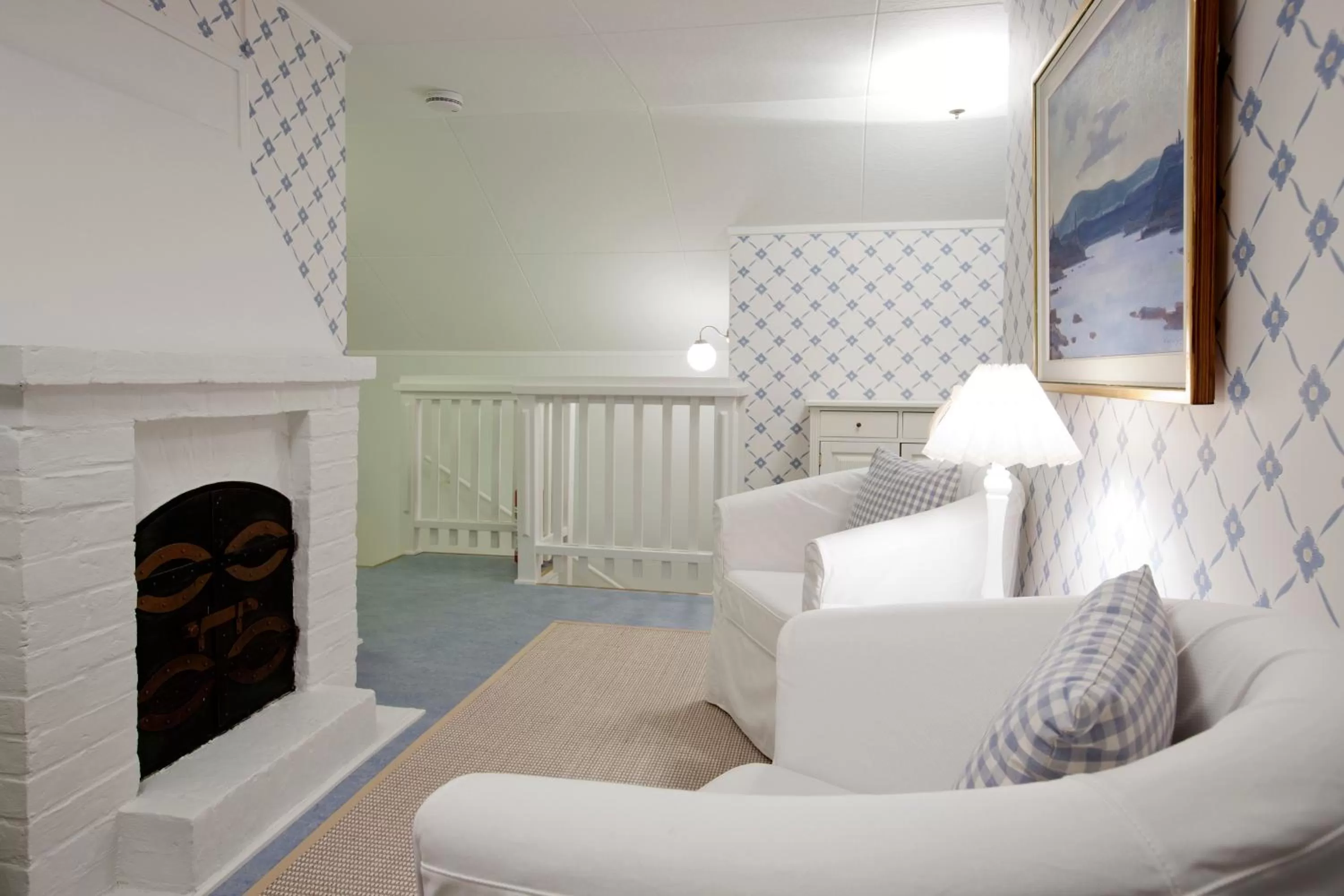 Seating area in Ahlströmin Ruukki Noormarkku