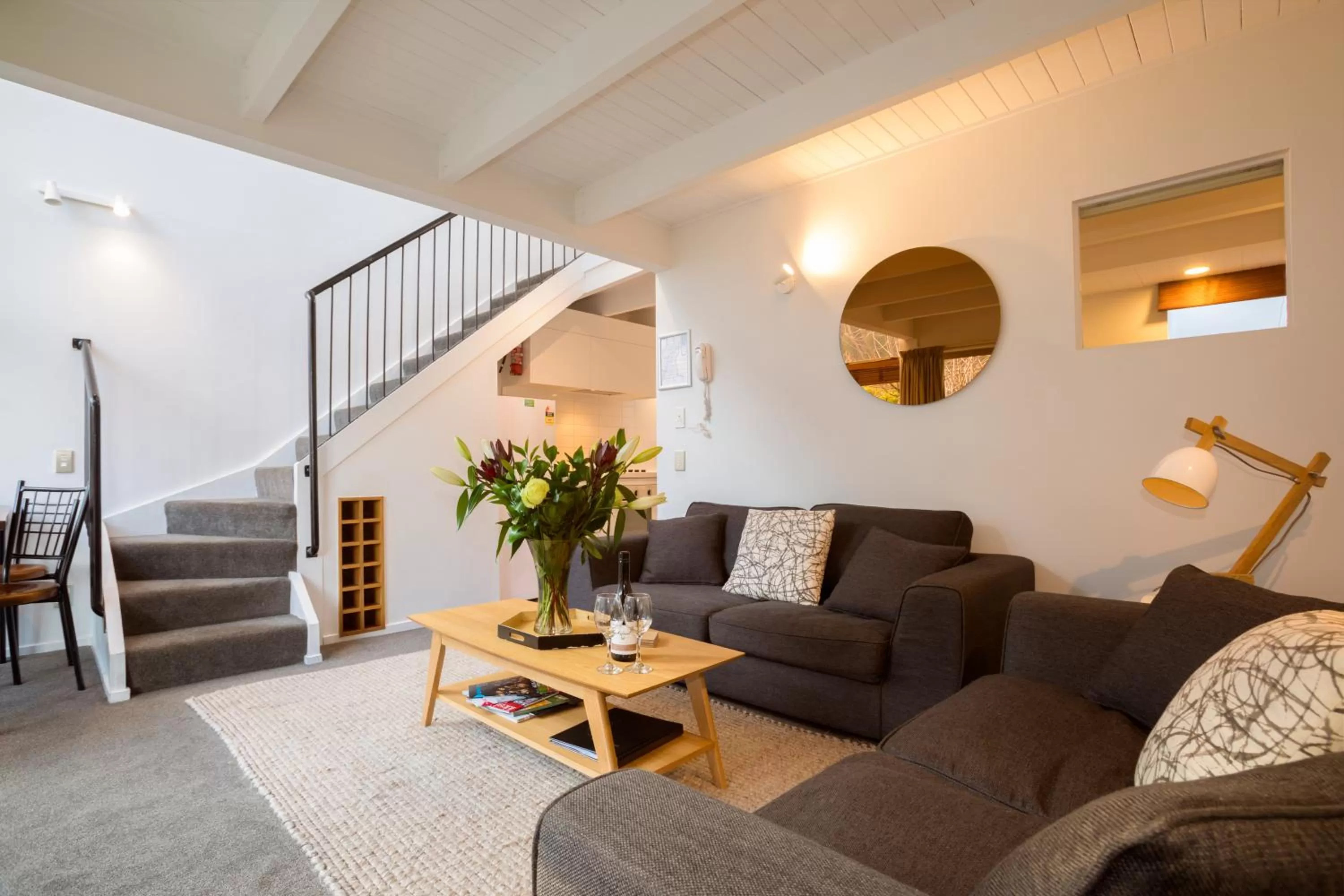 Living room in Cranbury Court Apartments