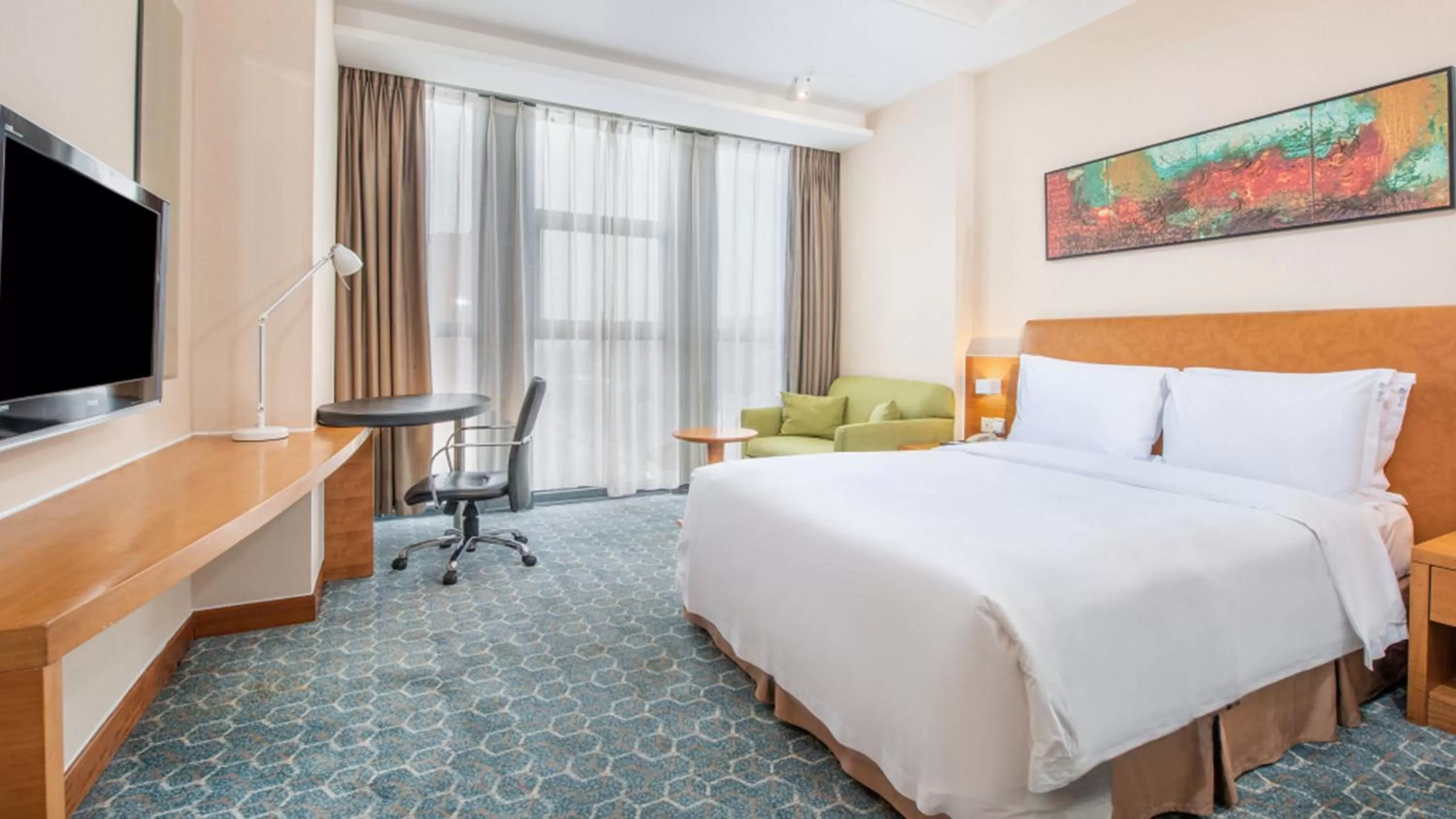 Photo of the whole room, Bed in Holiday Inn Express Beijing Wangjing Center by IHG