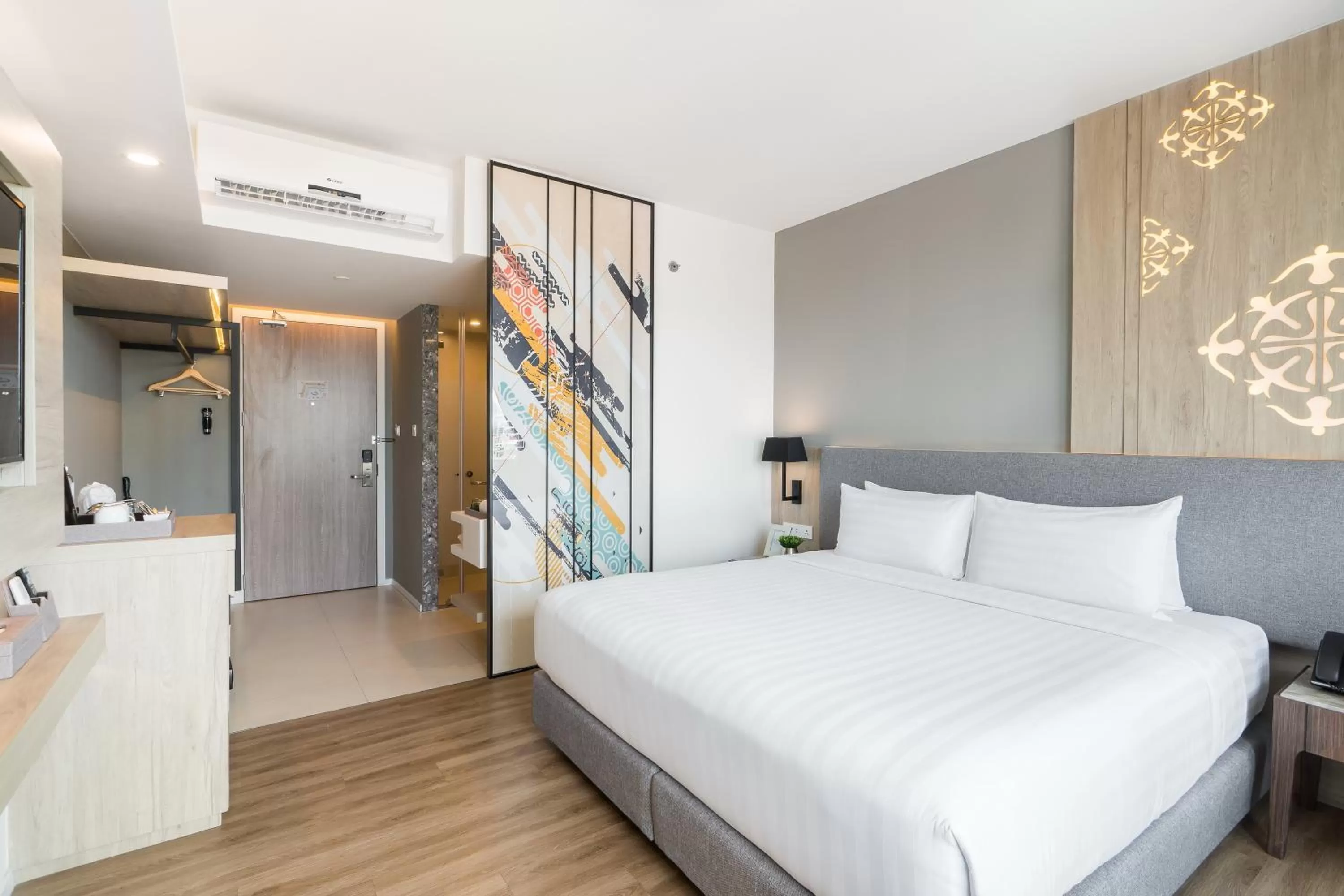 Bed in Hotel Amber Pattaya