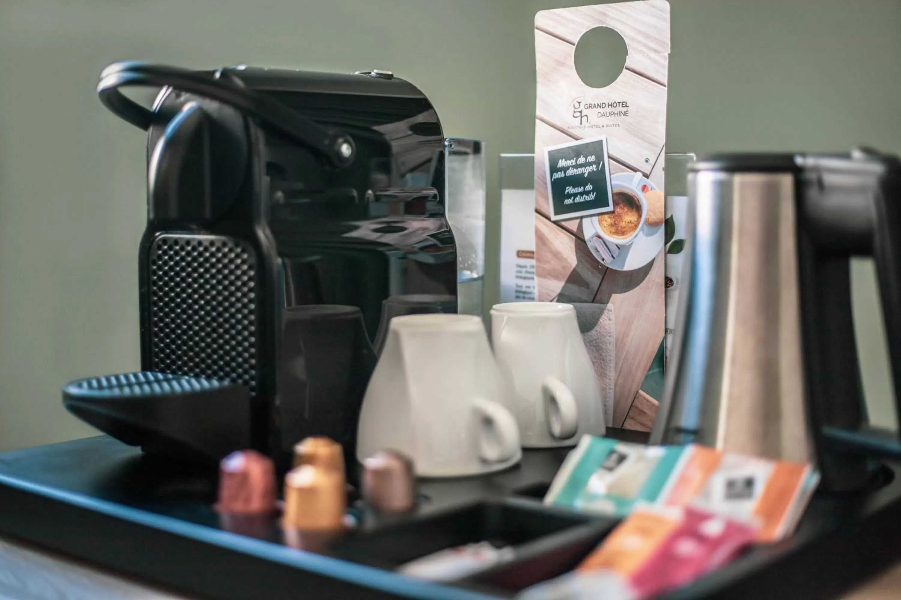 Coffee/tea facilities in Grand Hôtel Dauphiné Toulon, Boutique Hôtel & Suites