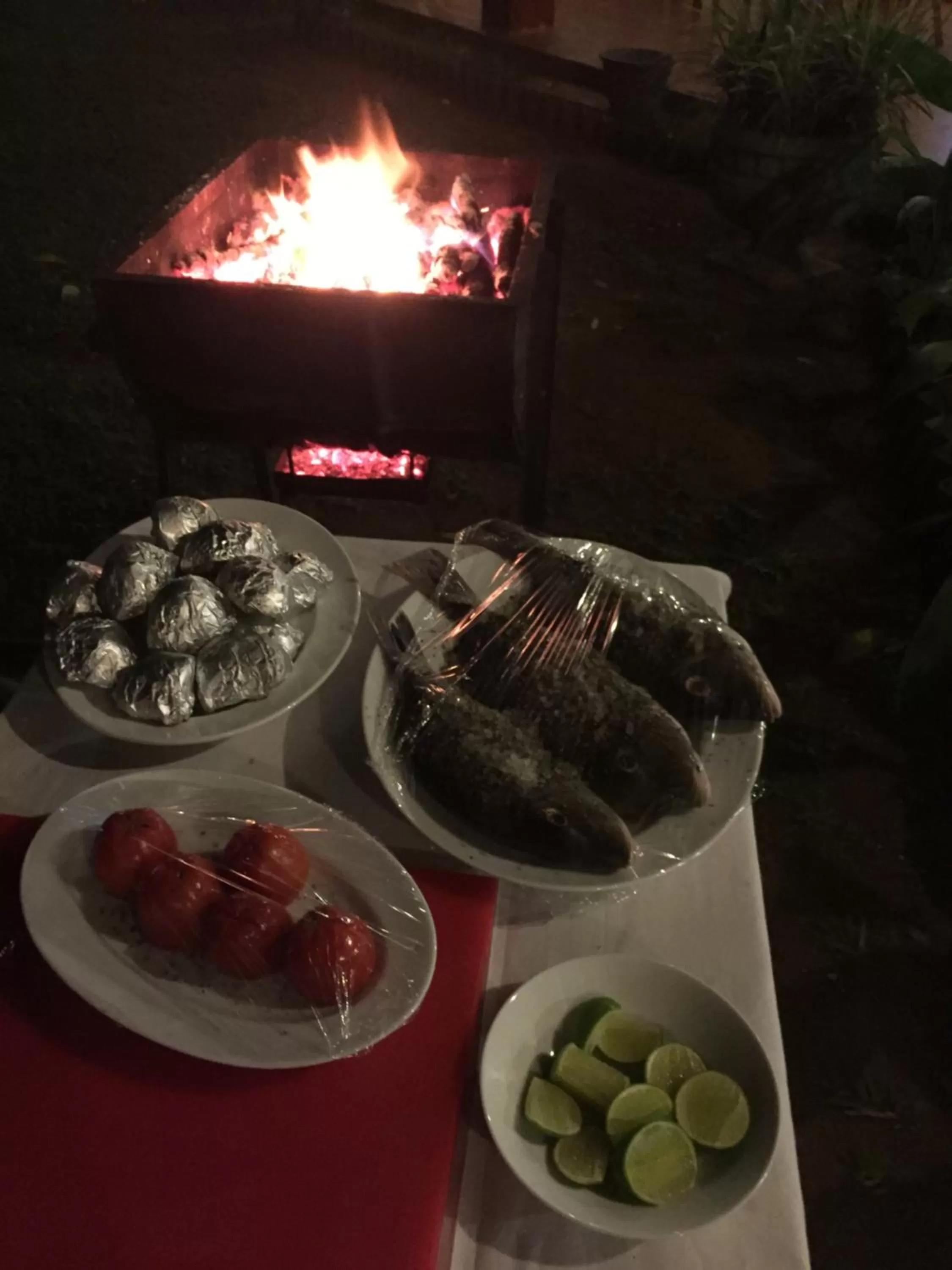 BBQ facilities, Food in Le leopard d 'argent