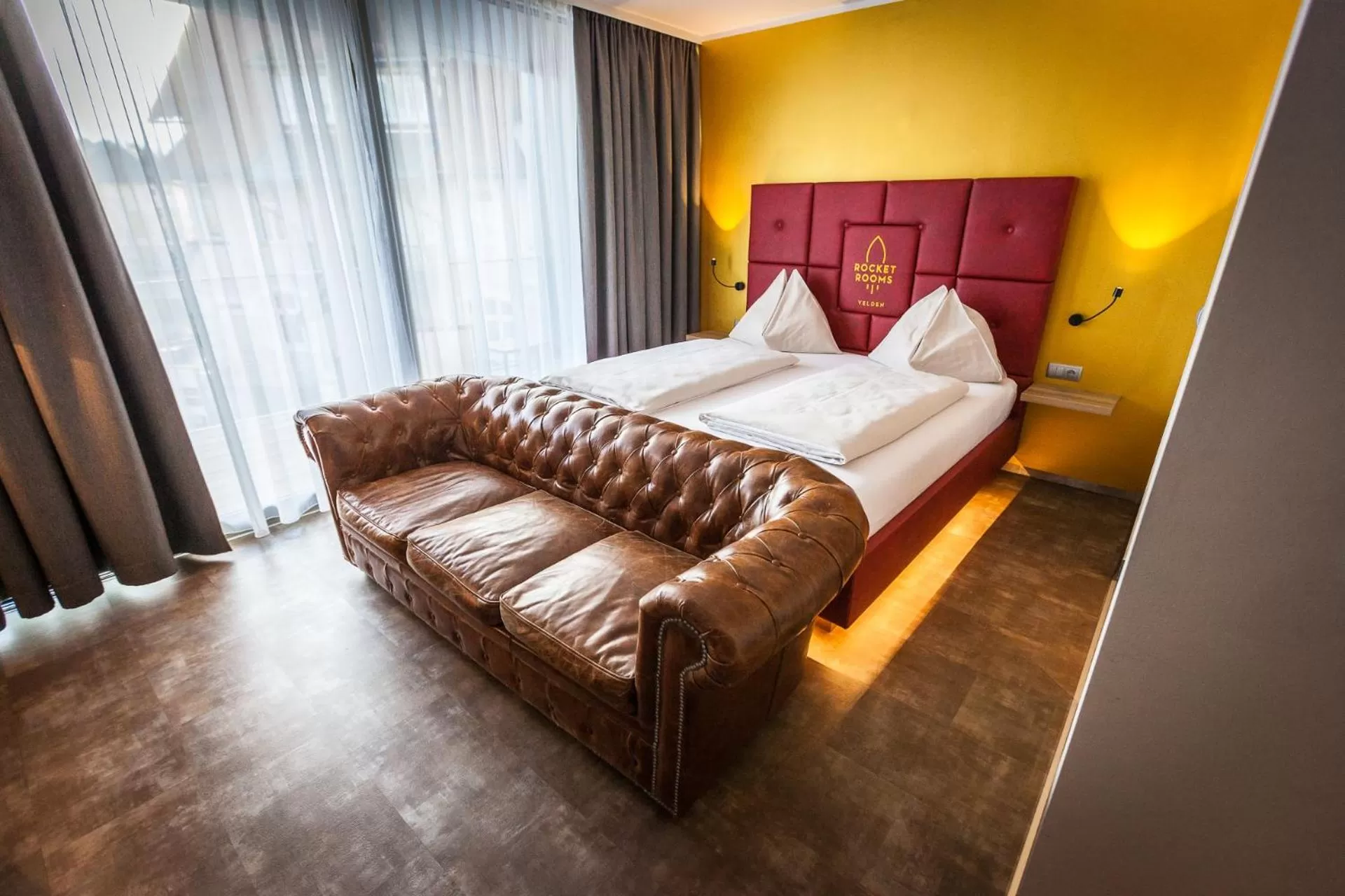 Bedroom, Bed in Rocket Rooms Velden