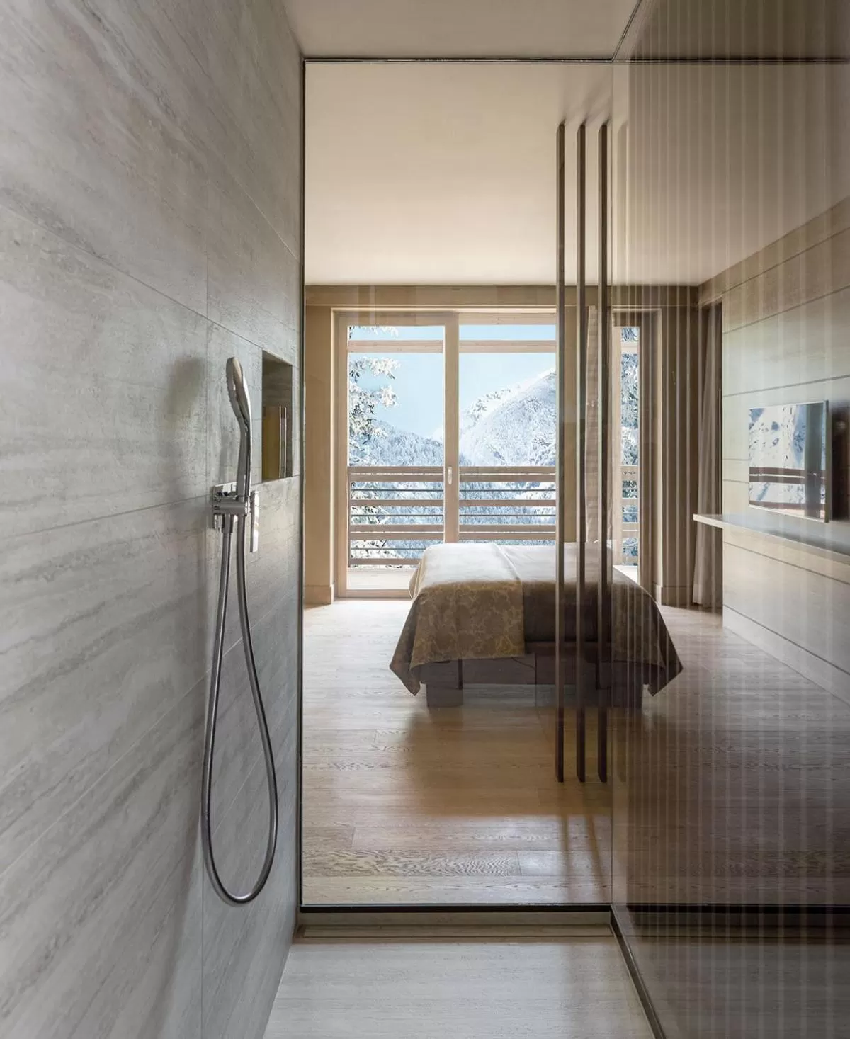 Bathroom, Bed in Lefay Resort & SPA Dolomiti