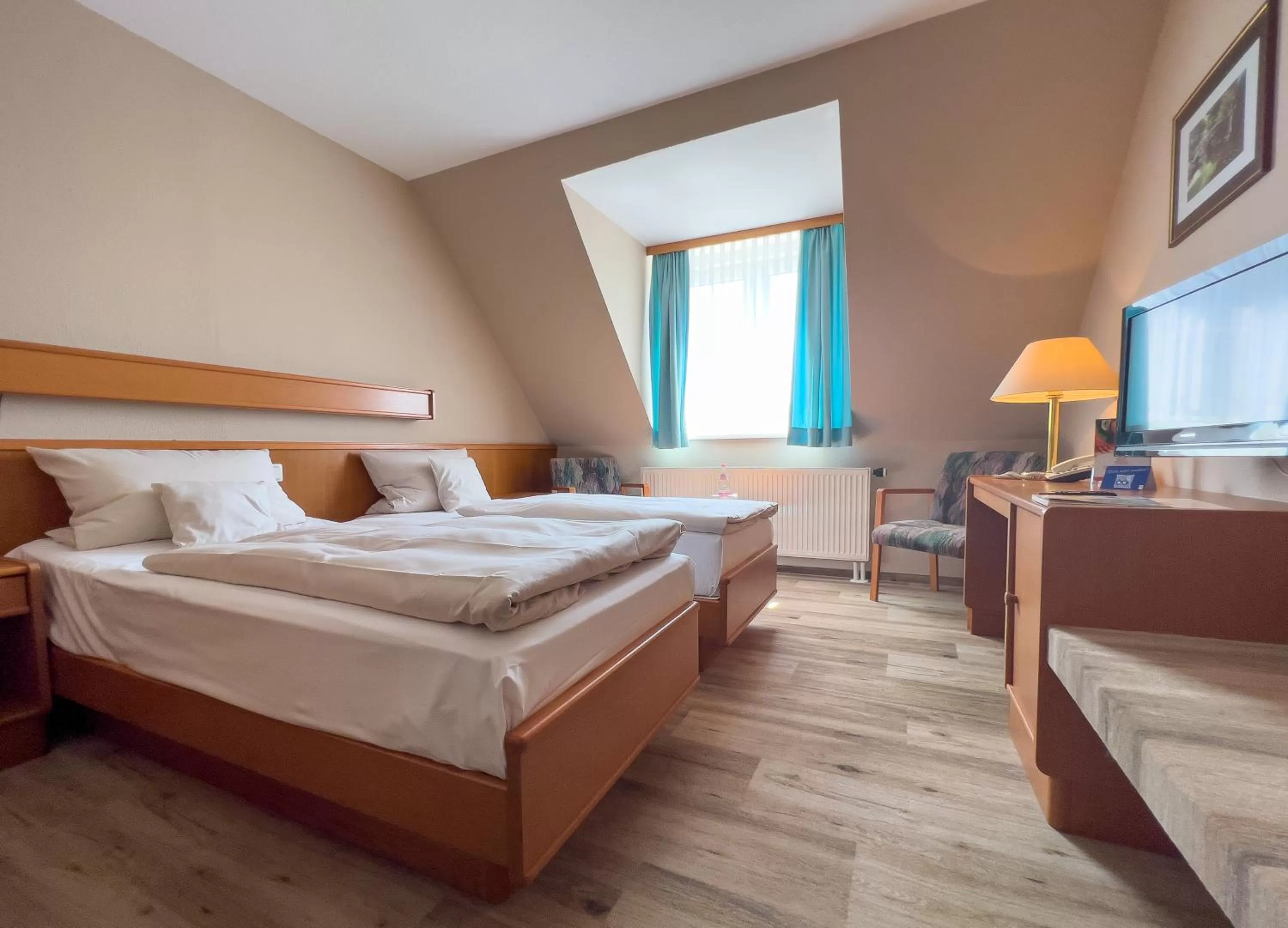 Bed in Hotel Landhaus Wörlitzer Hof