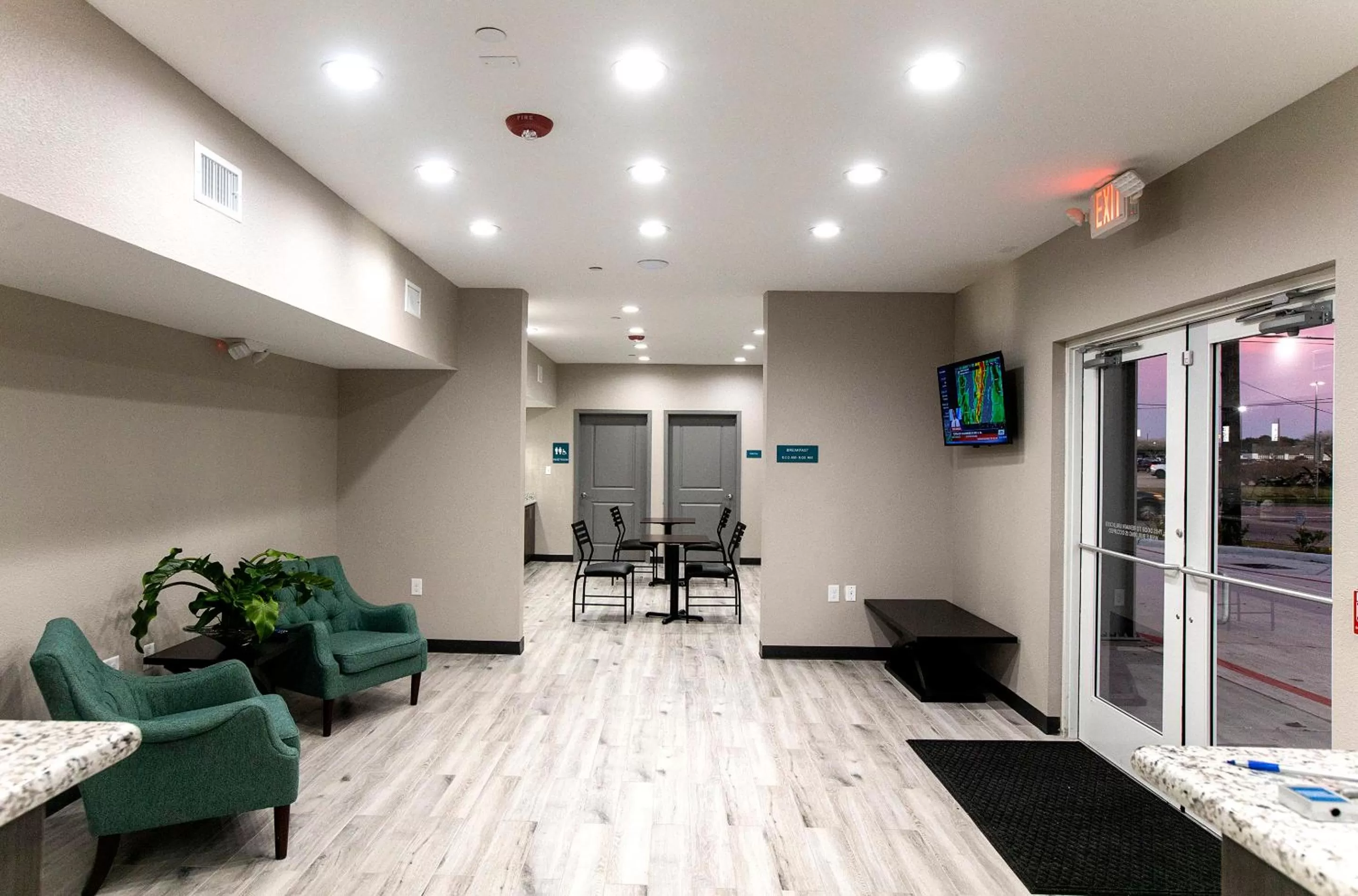 Seating area in Express Inn