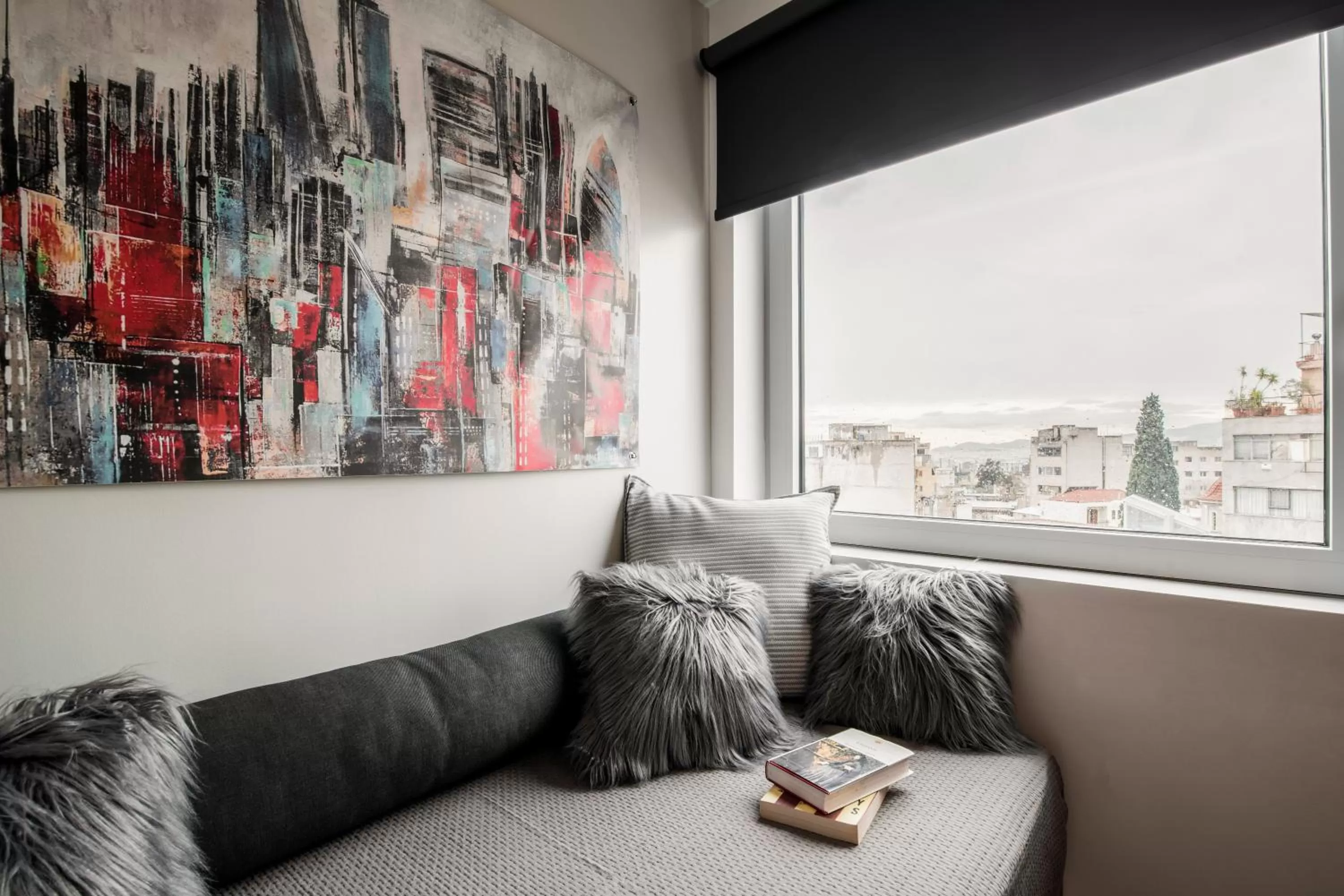 Bed in AthinA STREETAPARTMENTS