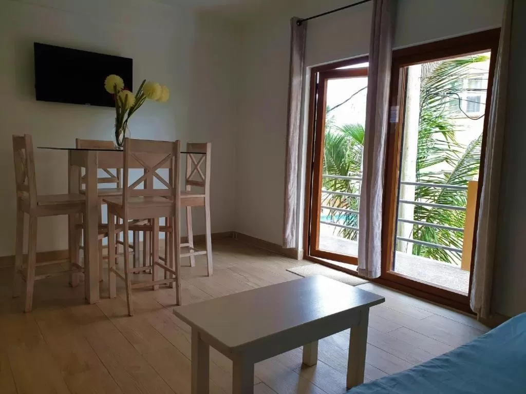 Dining Area in Beach Side Condos Caye Caulker by CCVH
